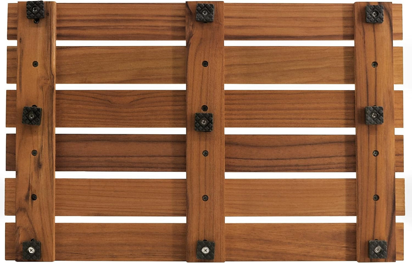 Rutschfeste Teak Duschmatte, 51 x 33 cm (Rechteckig) Teakholz