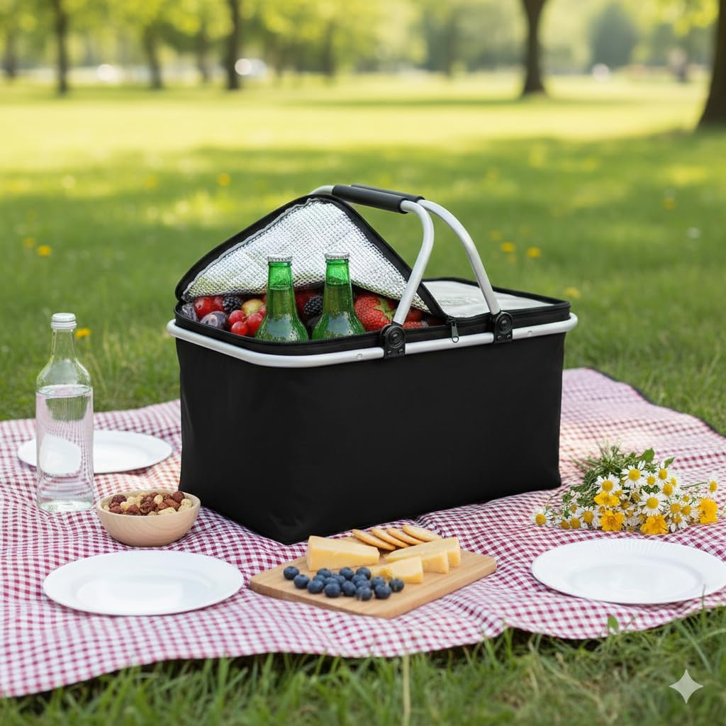 Isolierte Kühltasche, Schwarz