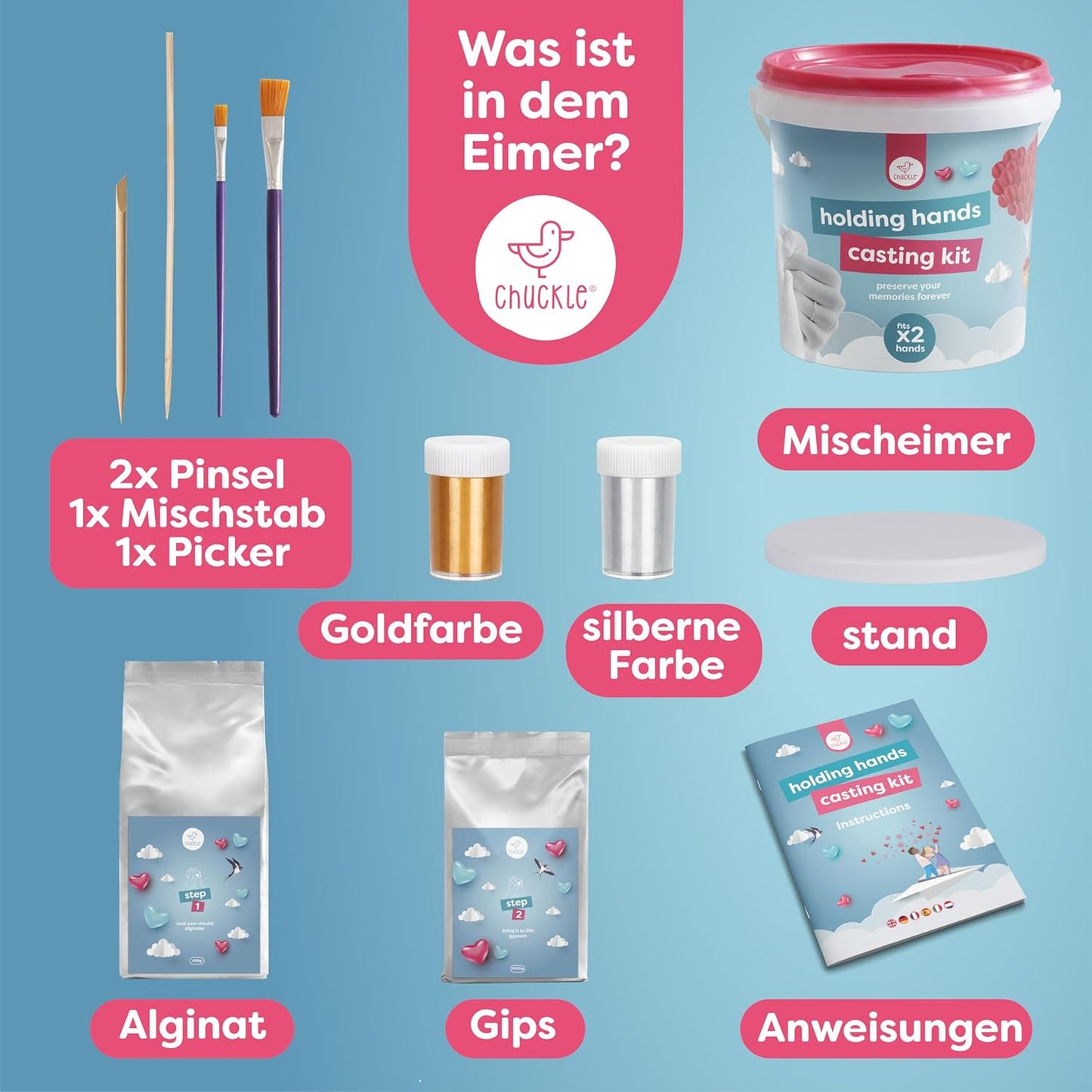 3D Handabdruck-Set für Paare, Paare