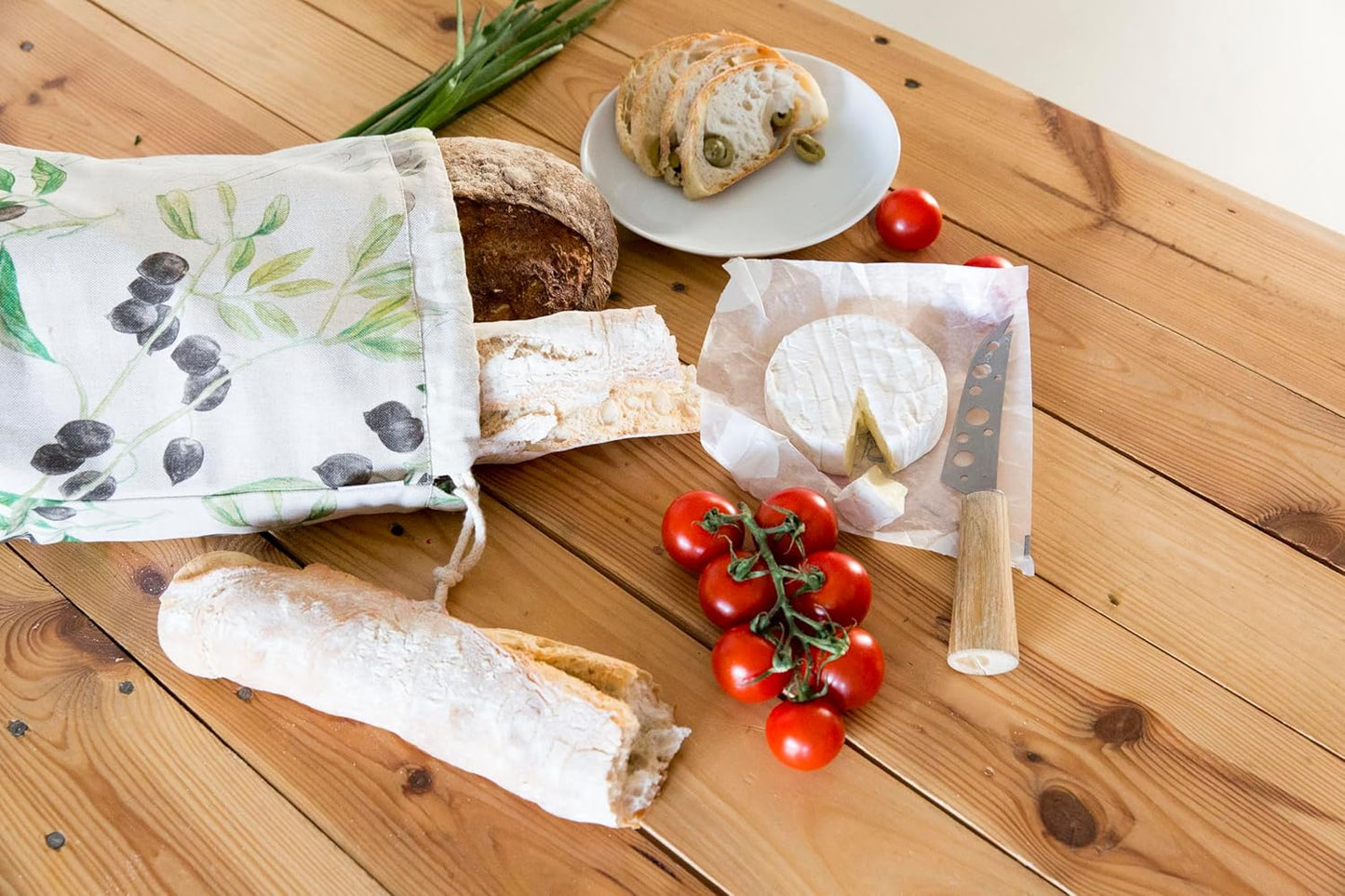2in1 Brotbeutel, 2 in 1 Schwarze Oliven