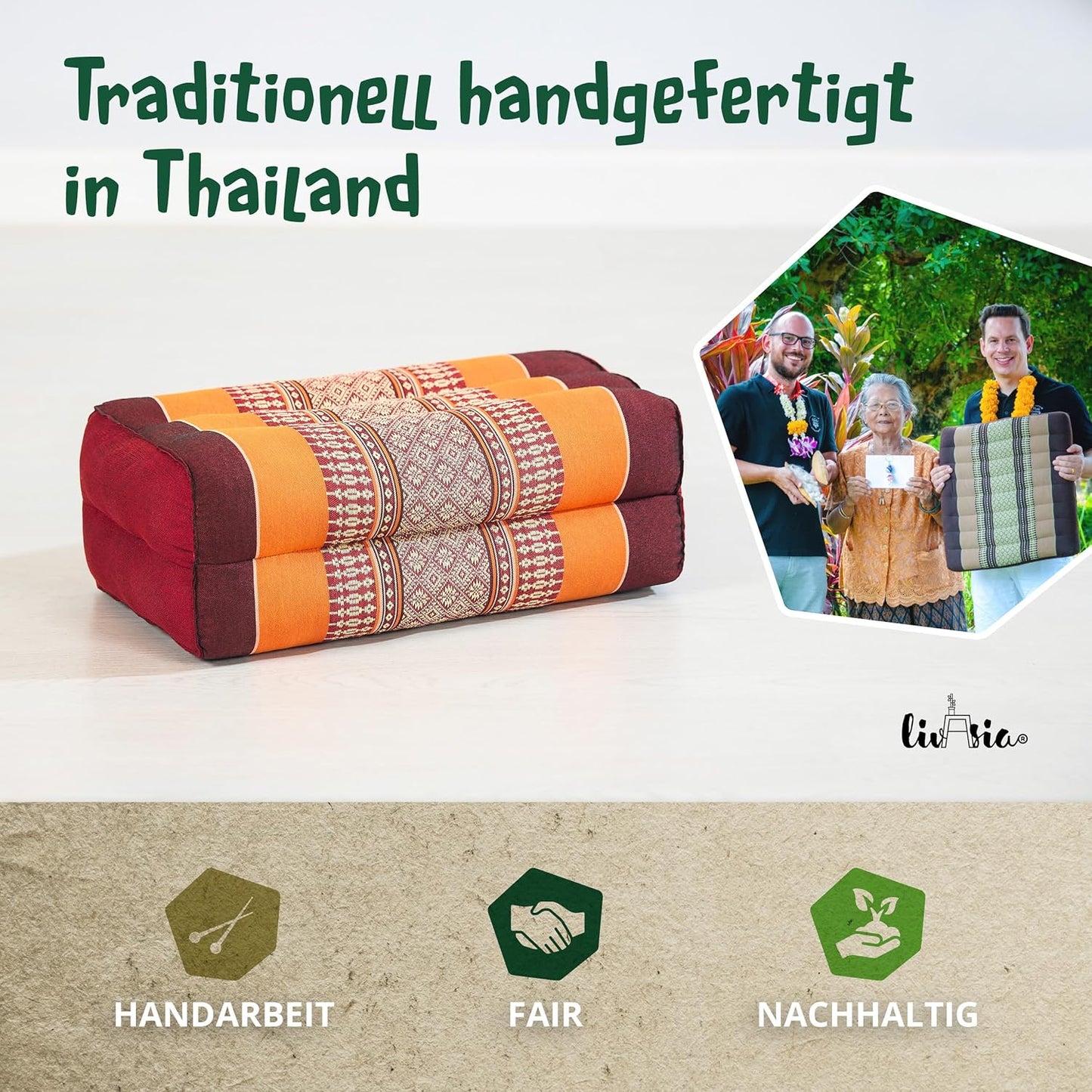 Yogakissen für Meditation und Yoga, Orange