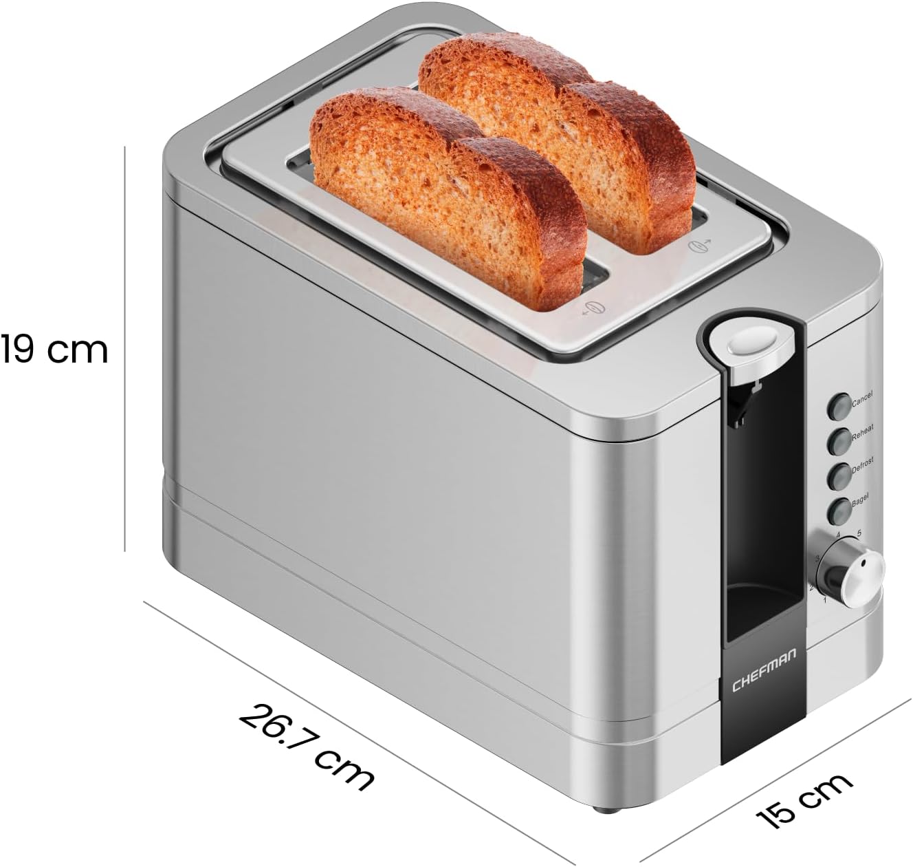 Toaster mit herausnehmbarer Krümelschublade