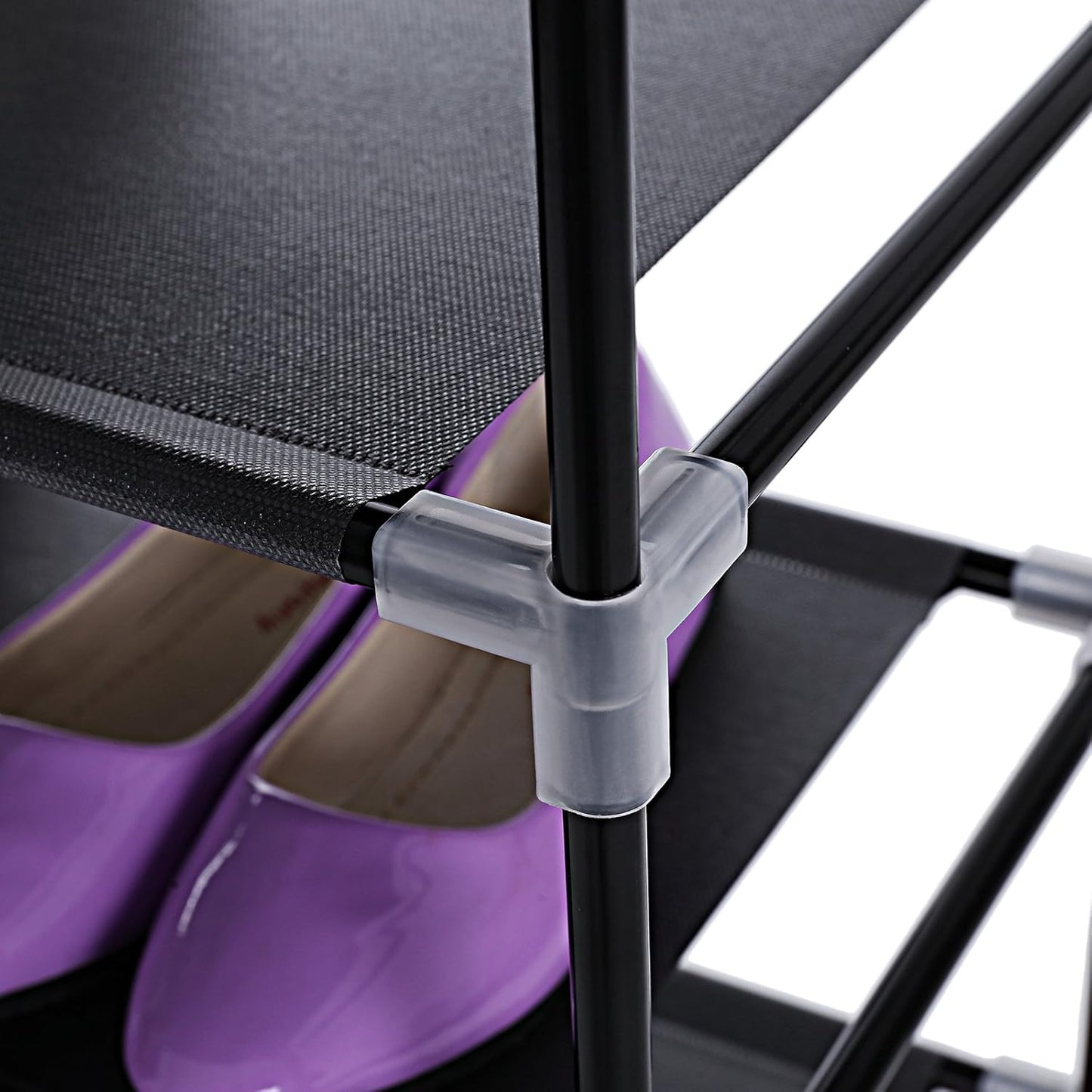 Schuhregal mit 10 Ebenen, 10 Ebenen (58B cm) Schwarz