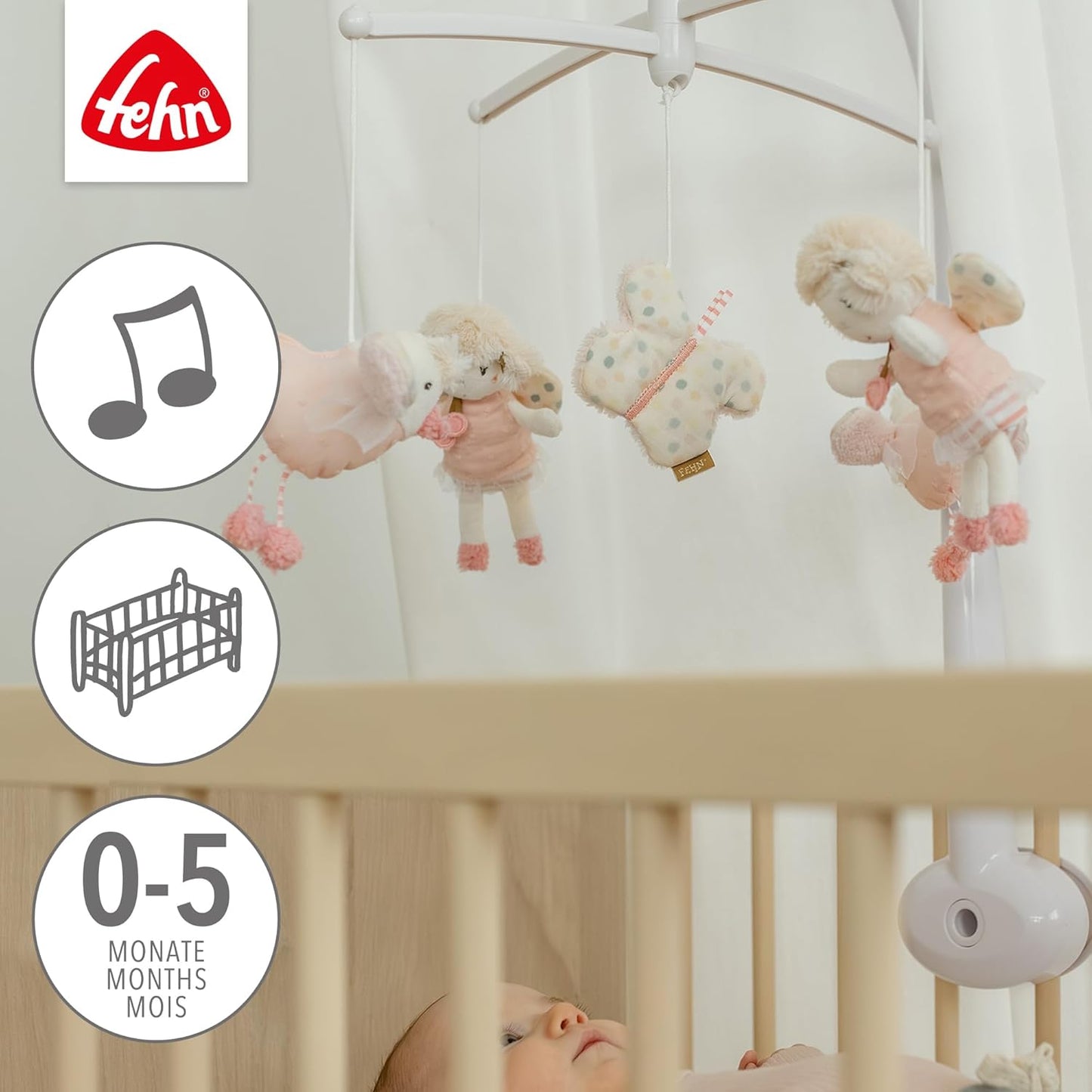 Musik-Mobile mit Spieluhr-Melodie für Babys, feehnLAND