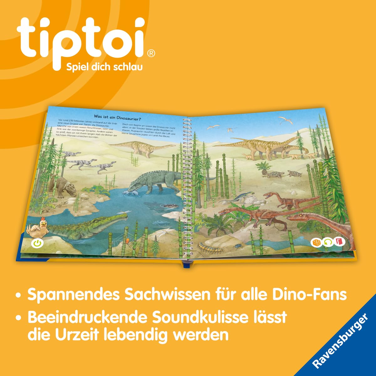 Tiptoi Wir entdecken die Dinosaurier Buch, Spiralbindung