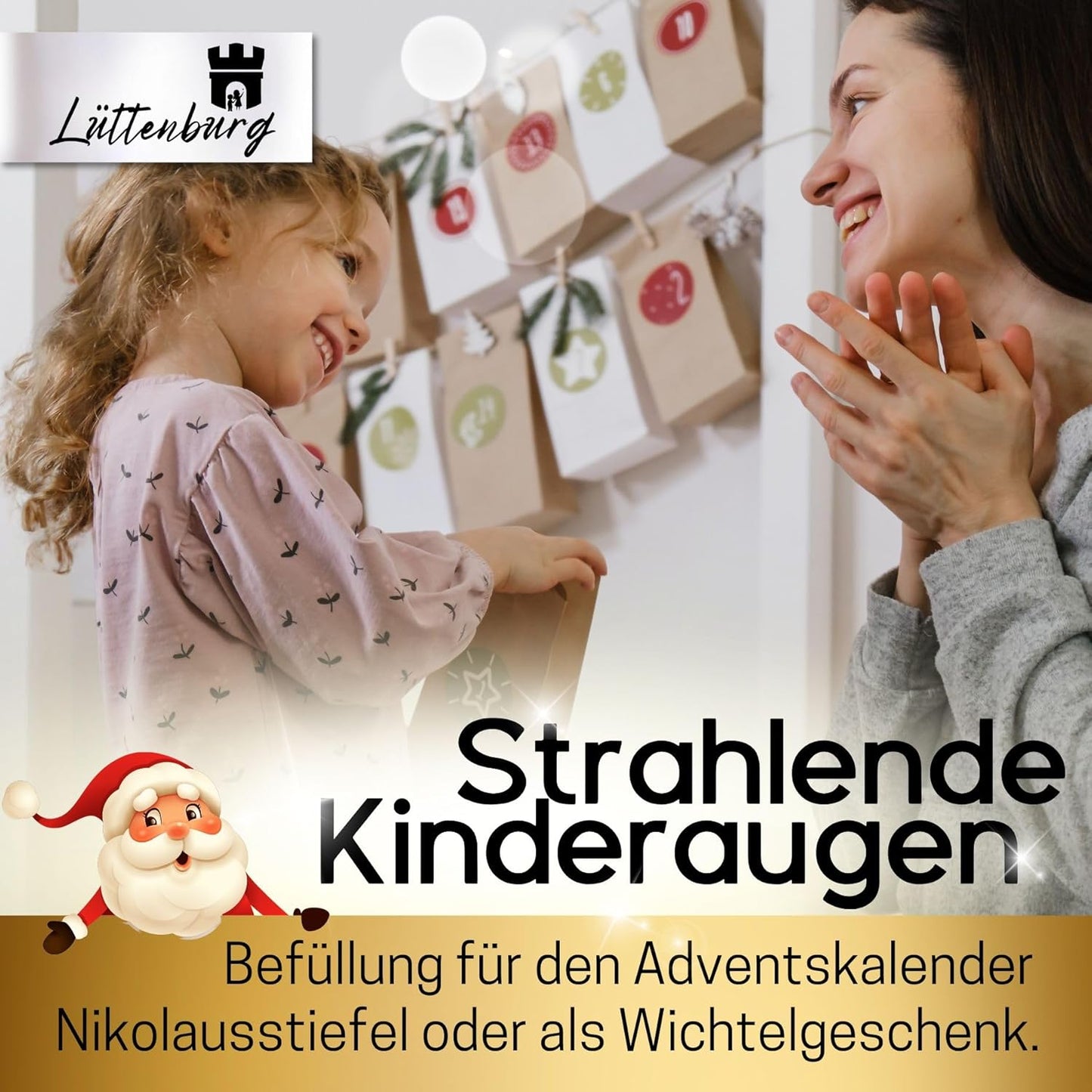 12er-Taschenwärmerset für Kinder Rentier Rudolph, 12er Set rund