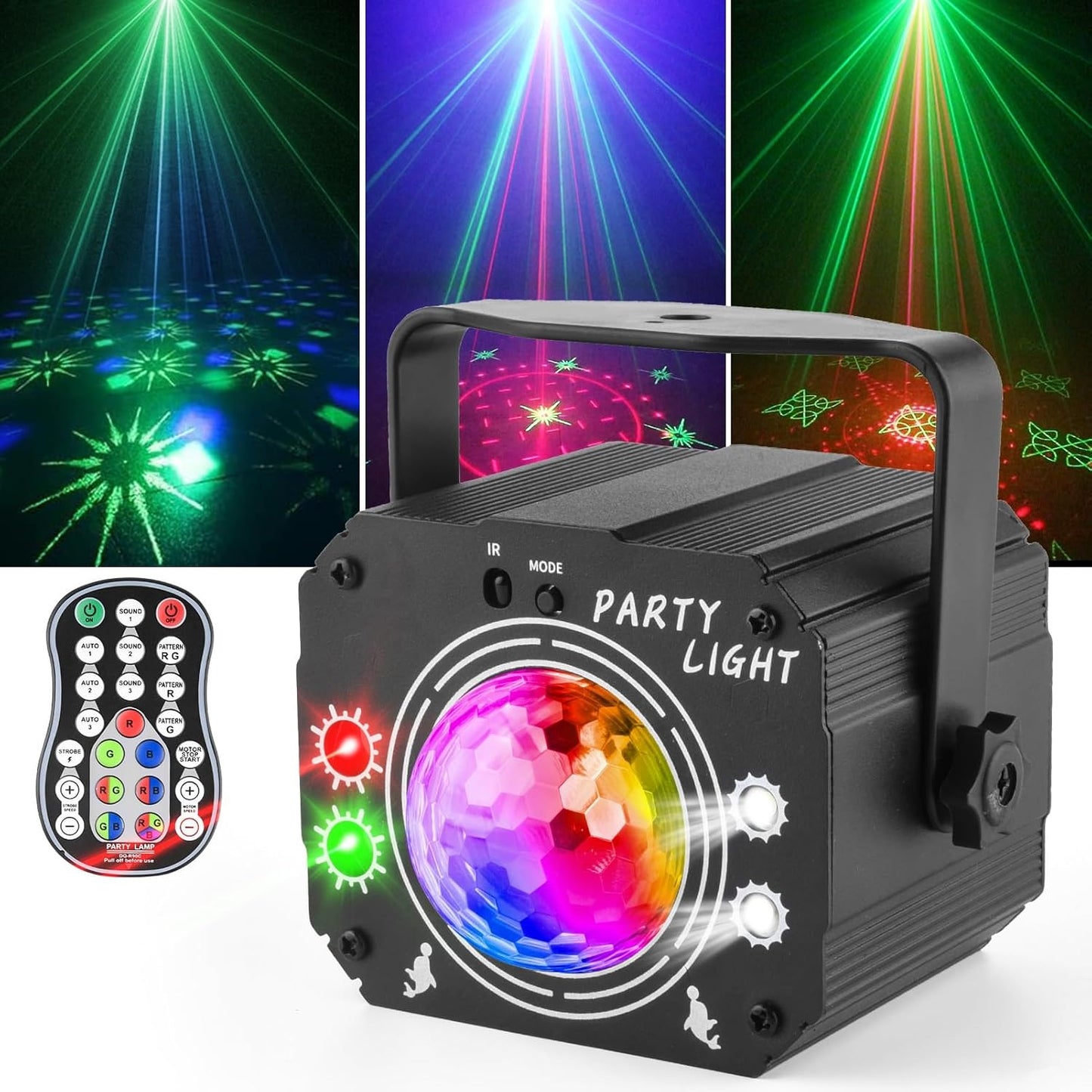 3 in 1 Musikgesteuertes Partylicht R11 mit Fernbedienung