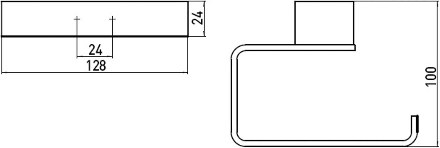 Loft Toilettenpapierhalter ohne Klappe, Sonstige Edelstahl-optik