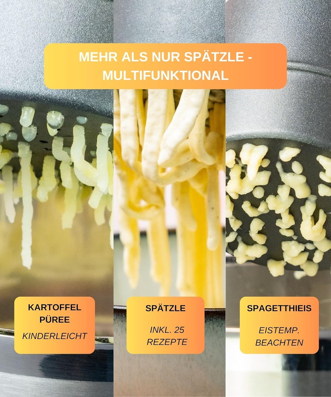 Spätzlepresse, Fädle Anthrazit