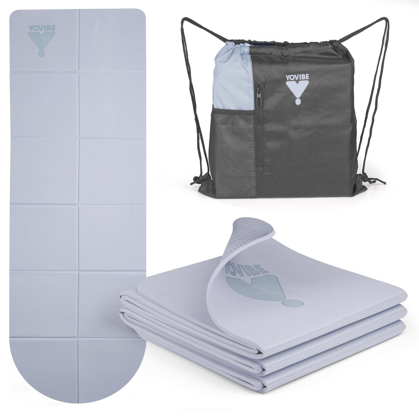 Faltbare Yogamatte, Blau