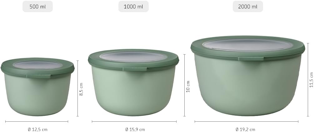 Multischüssel-Set Cirqula, Nordic Blue Set 3-teilig (500, 1000, 2000 ml)