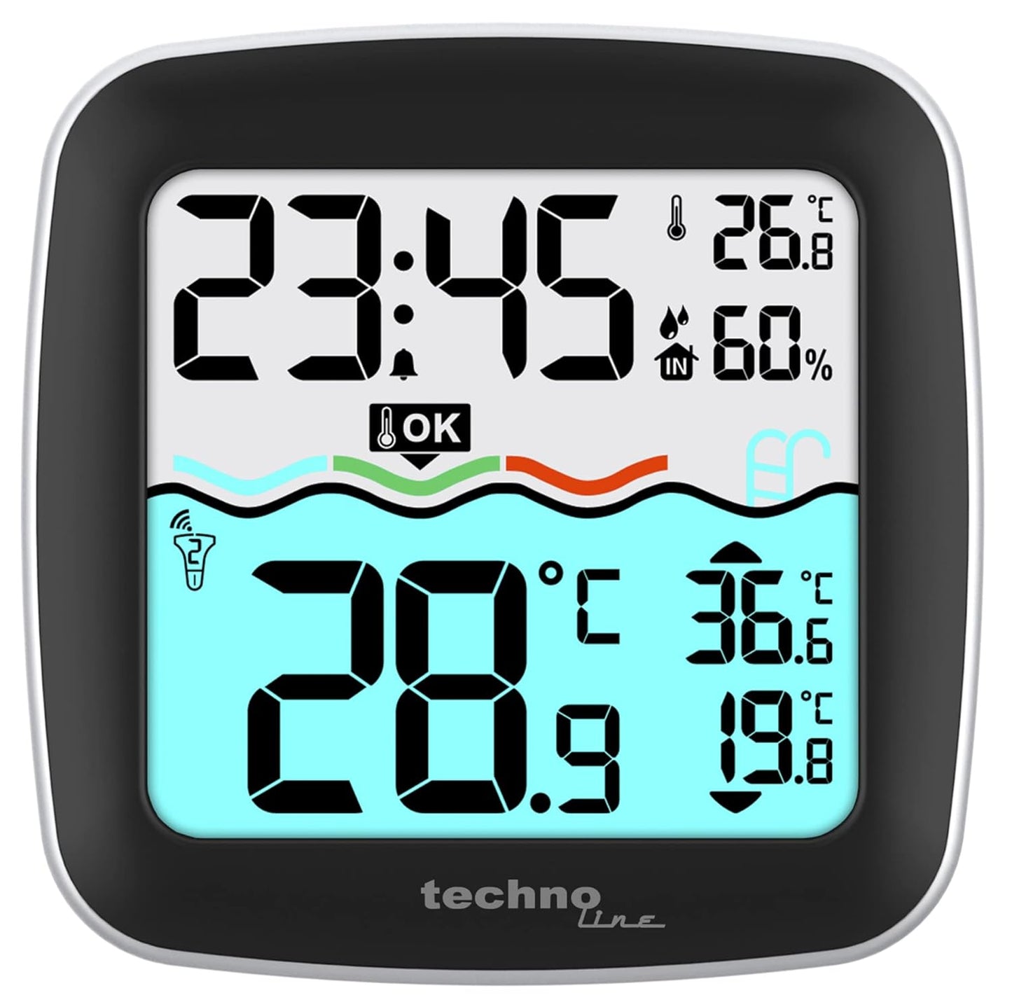 Funk-Poolthermometer mit Basisstation WS9059, WS9059
