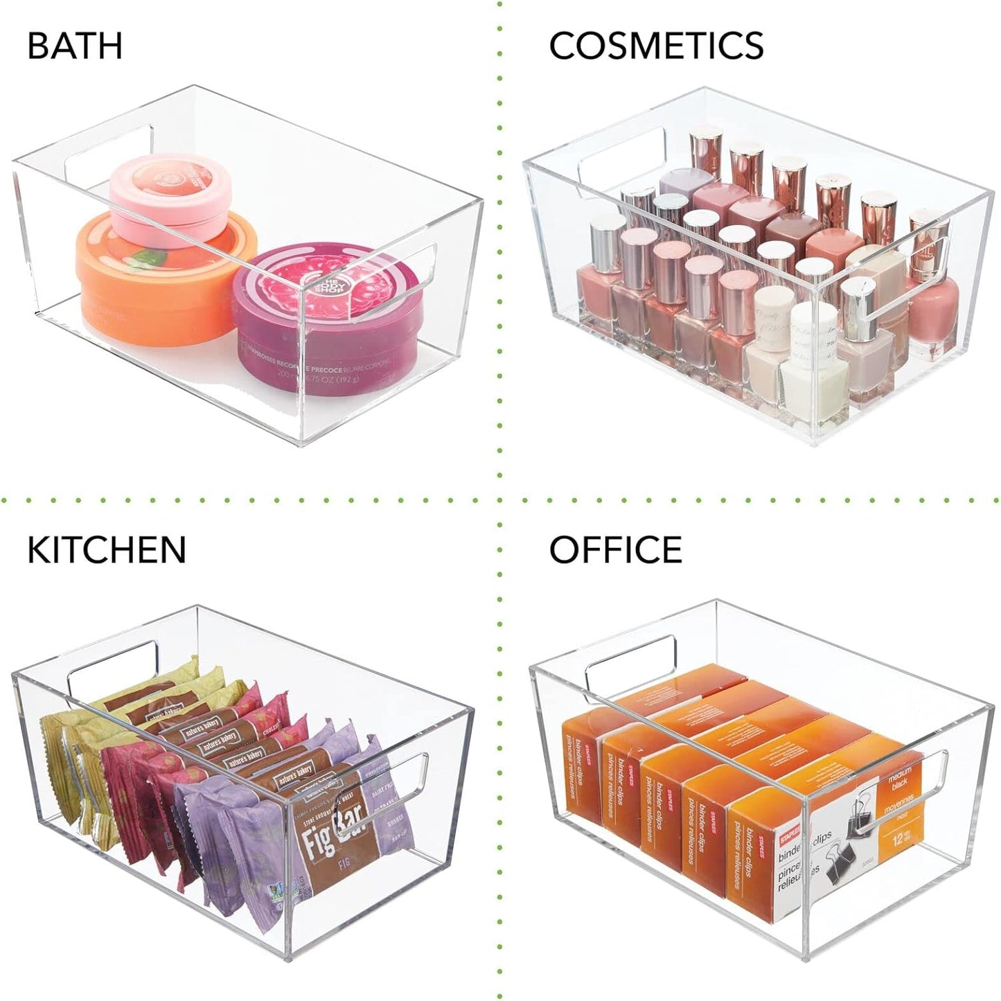 2er Set Transparente Ablageboxen