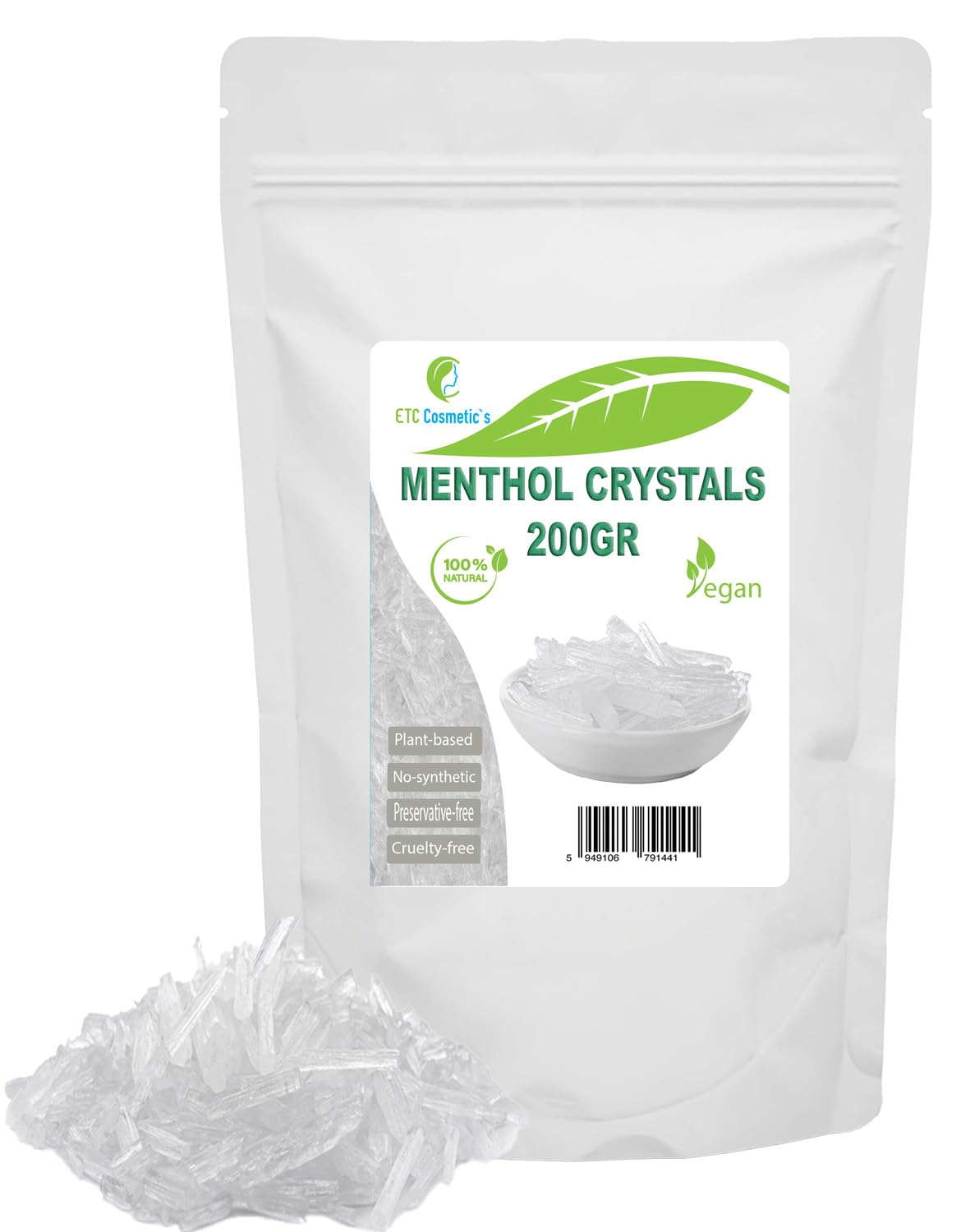 Mentholkristalle für Sauna & Kosmetik, 200 g, 200 g (1er Pack)