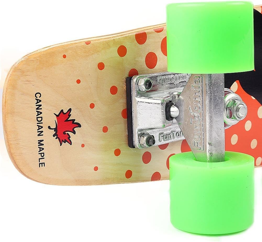 Mini-Board Cruiser, Orange Skater / mit grünen Rollen