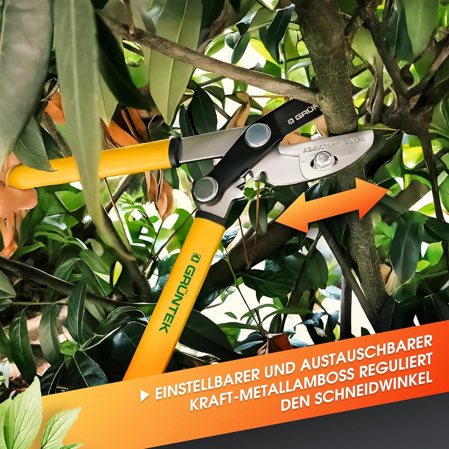 Astschere mit Metall-Amboss & Antihaftklingen