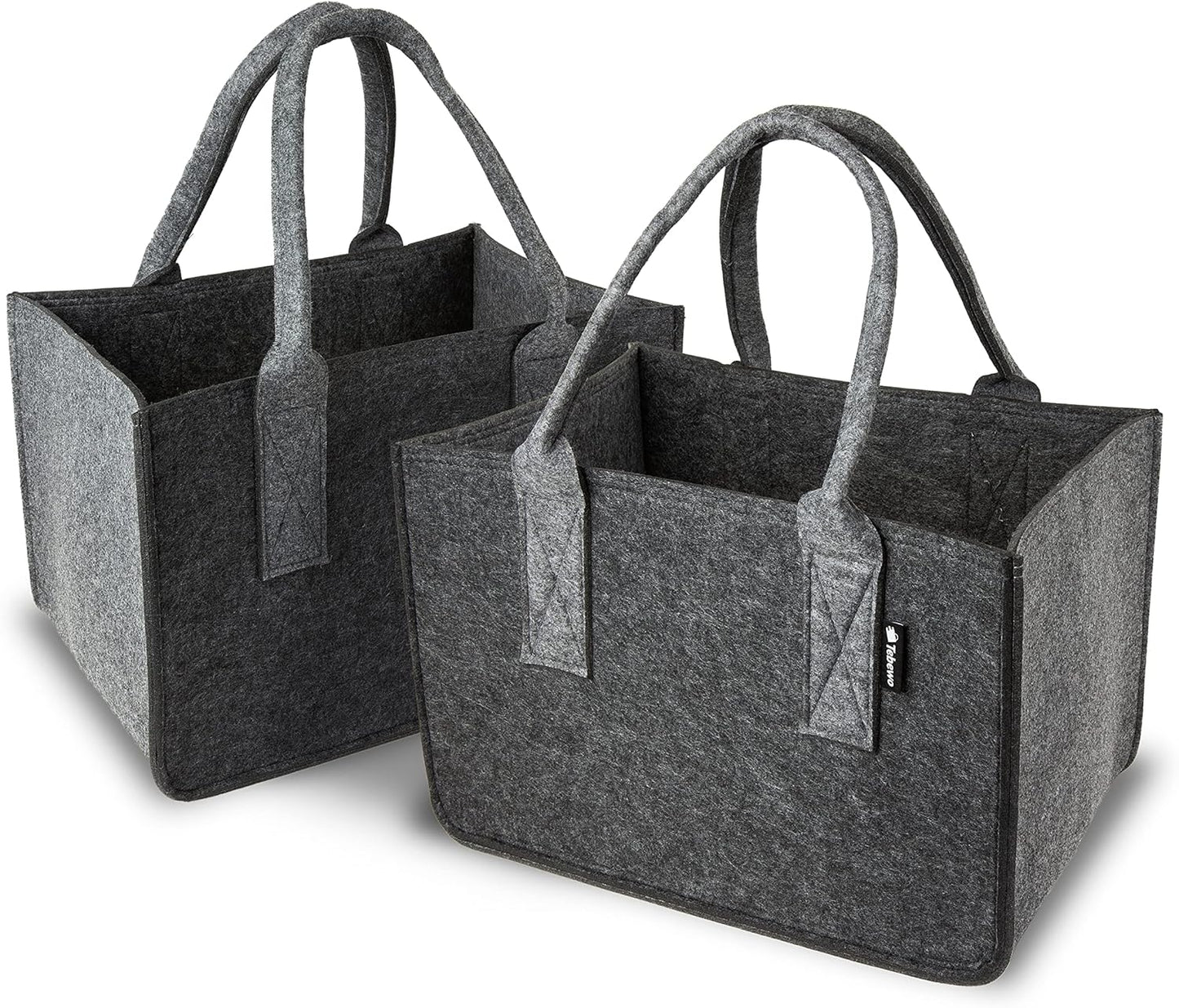 2er-Set Filztasche, Doppelpack Dunkel-/Hellgrau