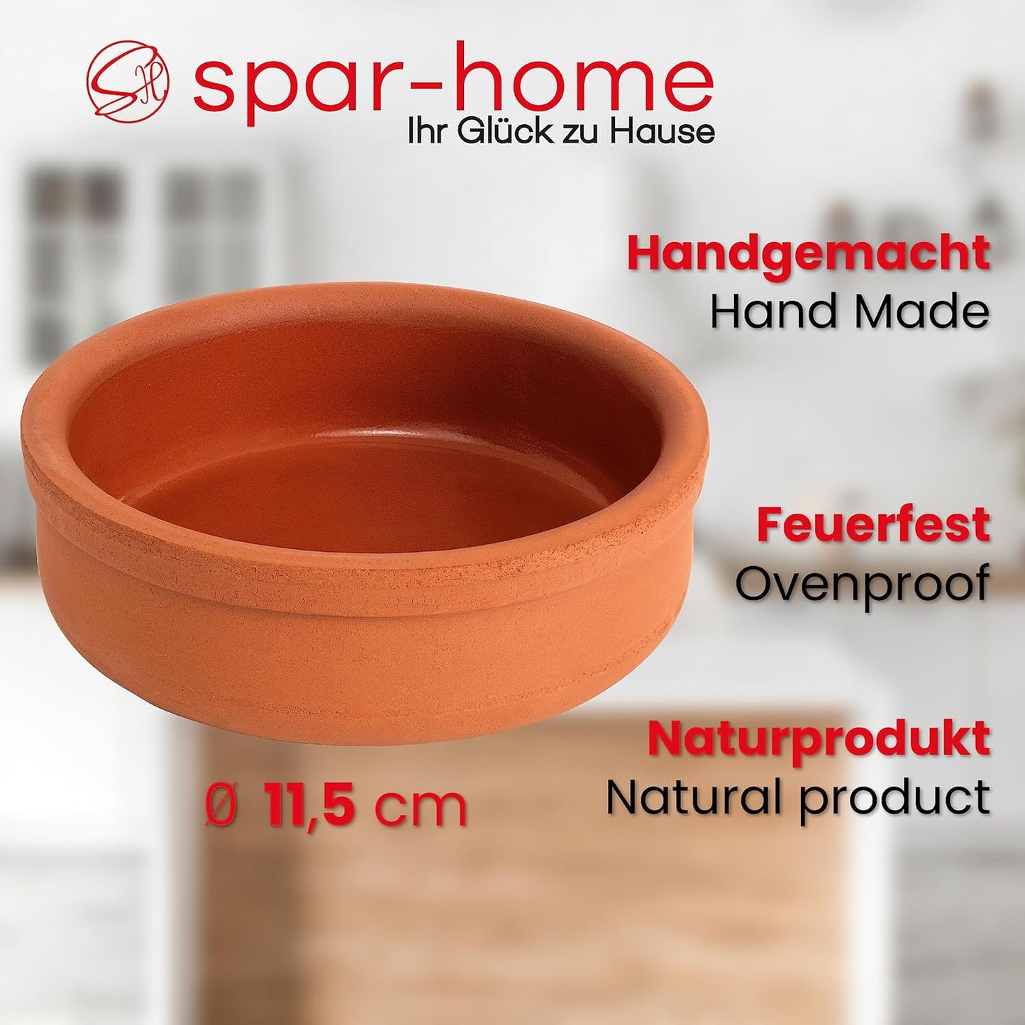 Runde Mini-Auflaufformen, 6 Stück, 6er-Set