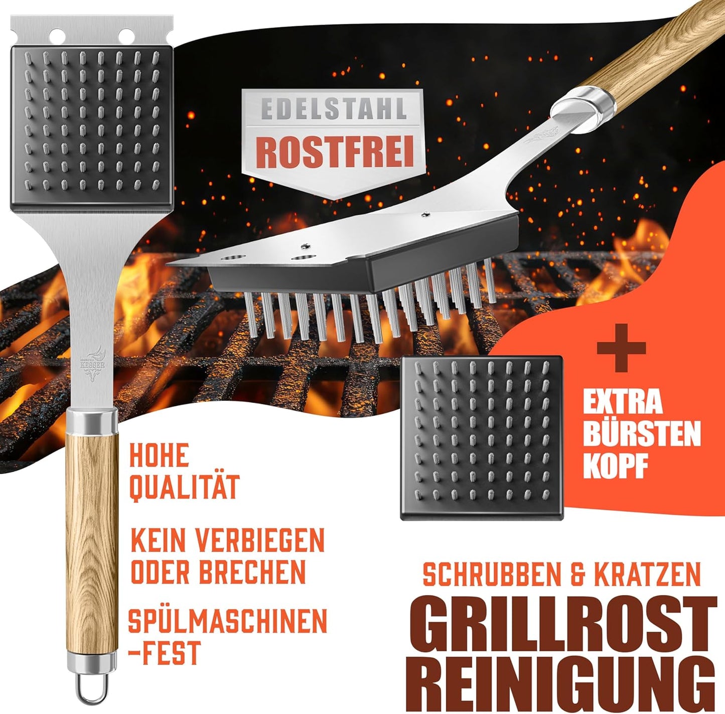 37-teiliges Grillbesteck Set, Beige