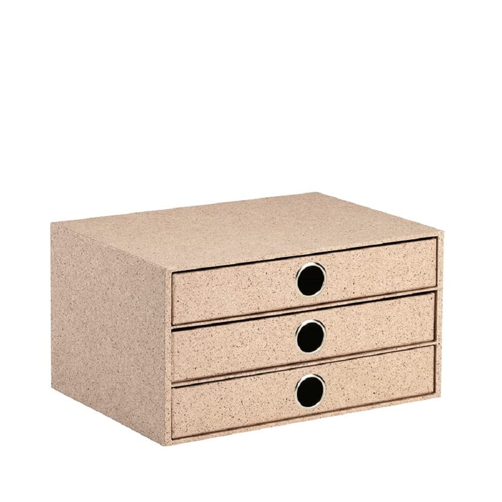 Soho Schubladenbox mit 3 Schubladen, Braun | Cacao