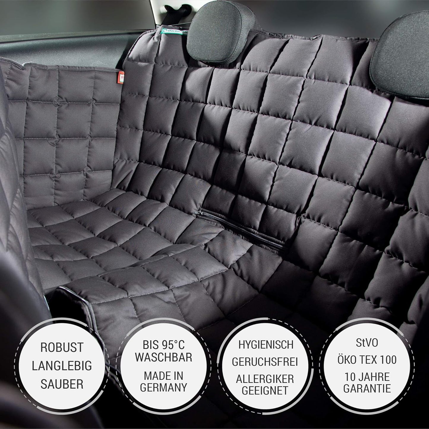Cabrio-Hundedecke mit Seitenschutz, M / Grau