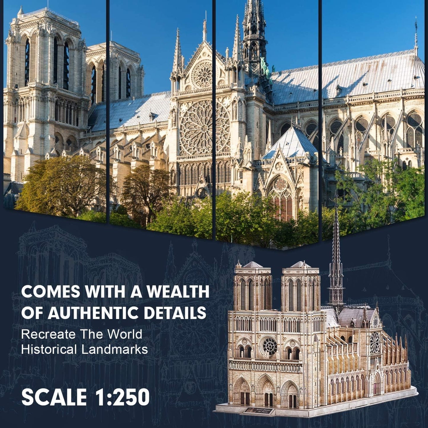 3D Puzzle Notre Dame de Paris, Frankreich | Notre Dame de Paris (Groß)