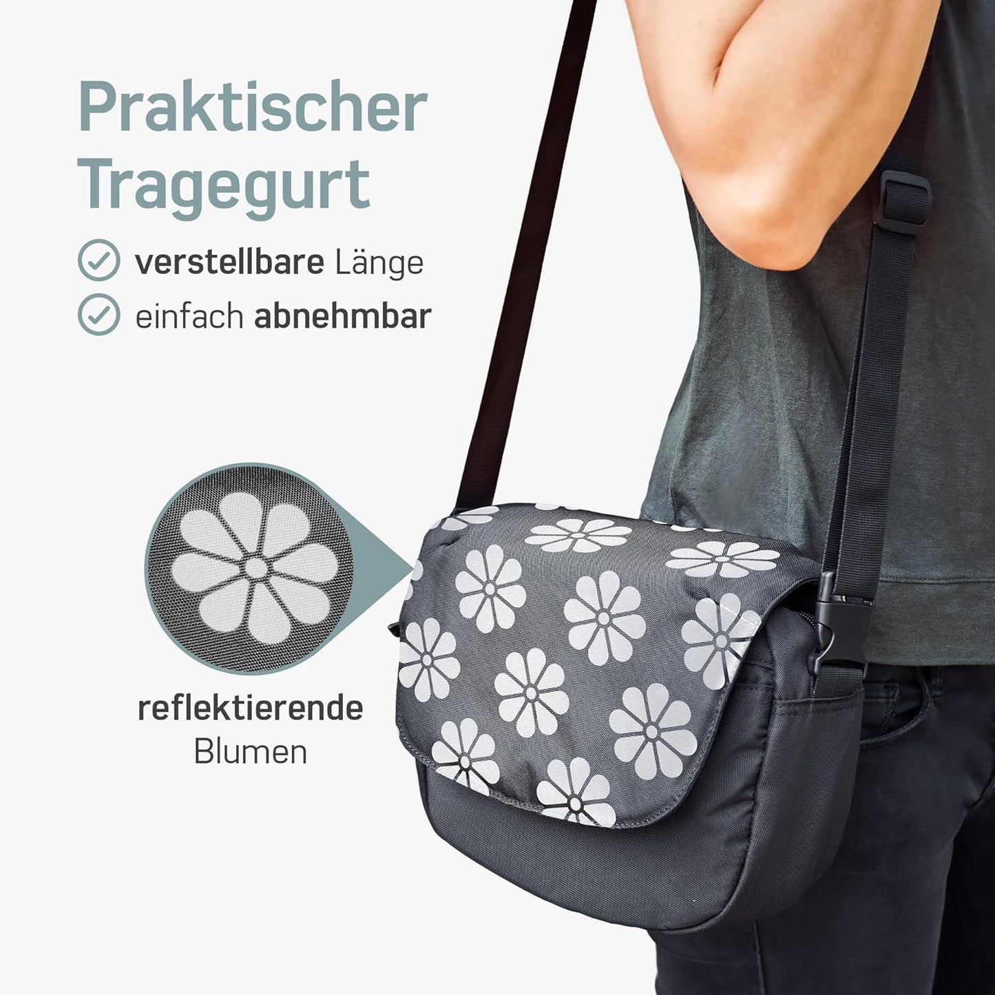 Lenkertasche KLICKfix, Ohne Adapter, Blume Reflektor