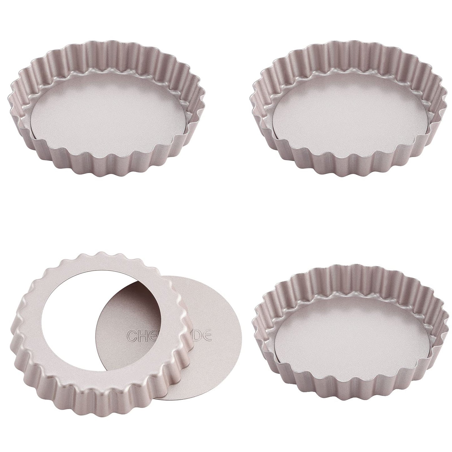 4er-Set Mini-Quicheformen, 4" Runde 4Pcs