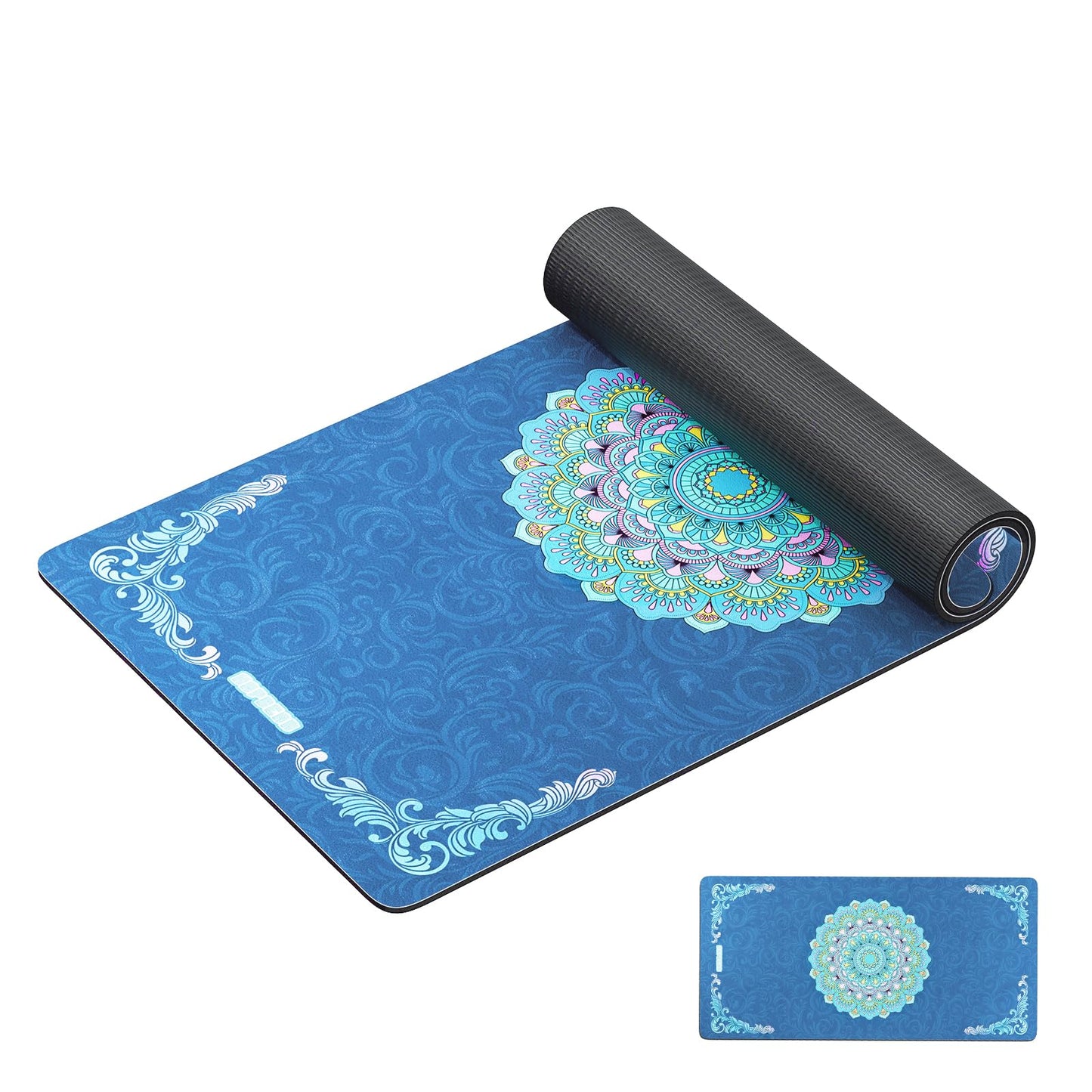 Rutschfeste Yogamatte, Wildleder-183cm x91cm x 6mm 6MM
