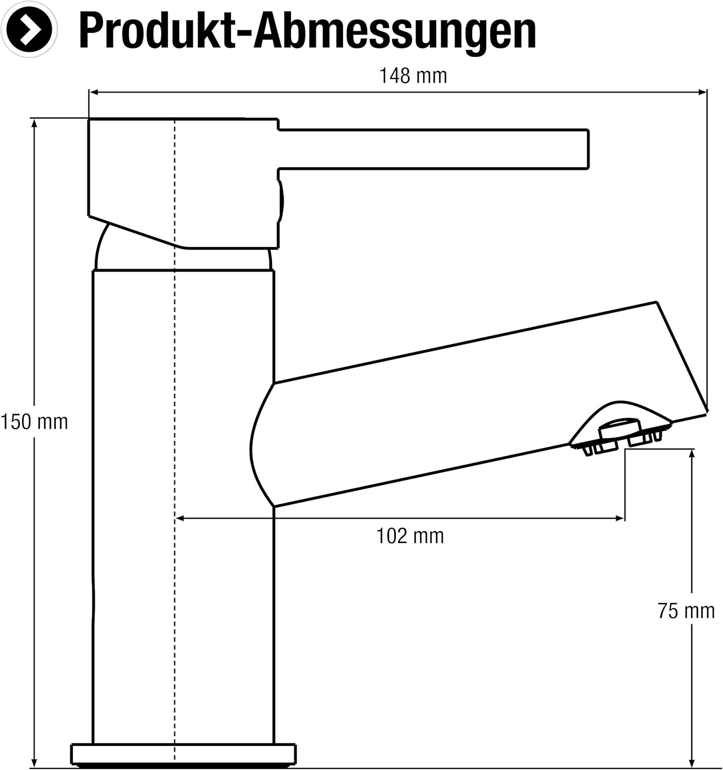 Fuerte Waschtischarmatur, Niederdruck Waschtischarmatur