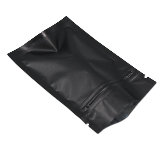 100 Stück Aluminiumfolie Verpackung, Matt Schwarz 12x18cm (4.7x7.1 inch)