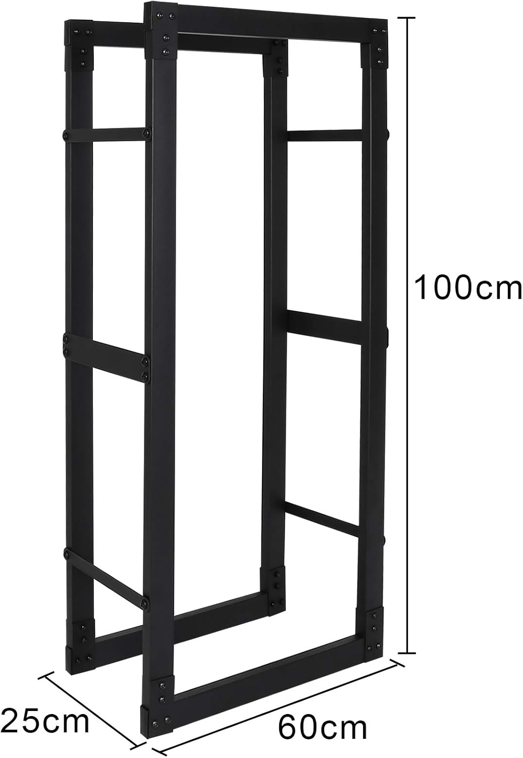 Brennholzregal, 25 x 60 x 100 CM