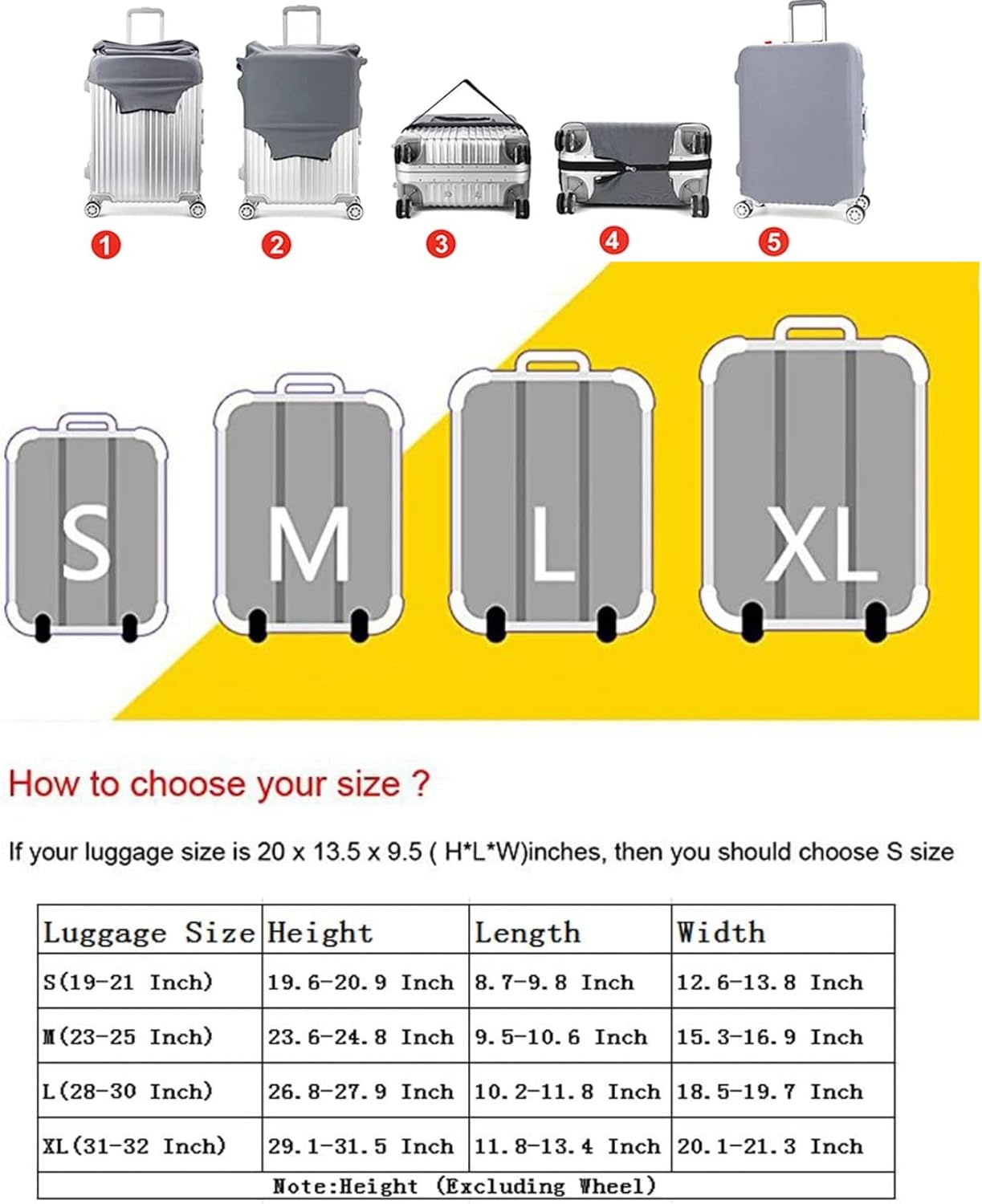3D Kofferhülle Giraffe, Giraffe L(Fits to 28"-30" Trolley Case)