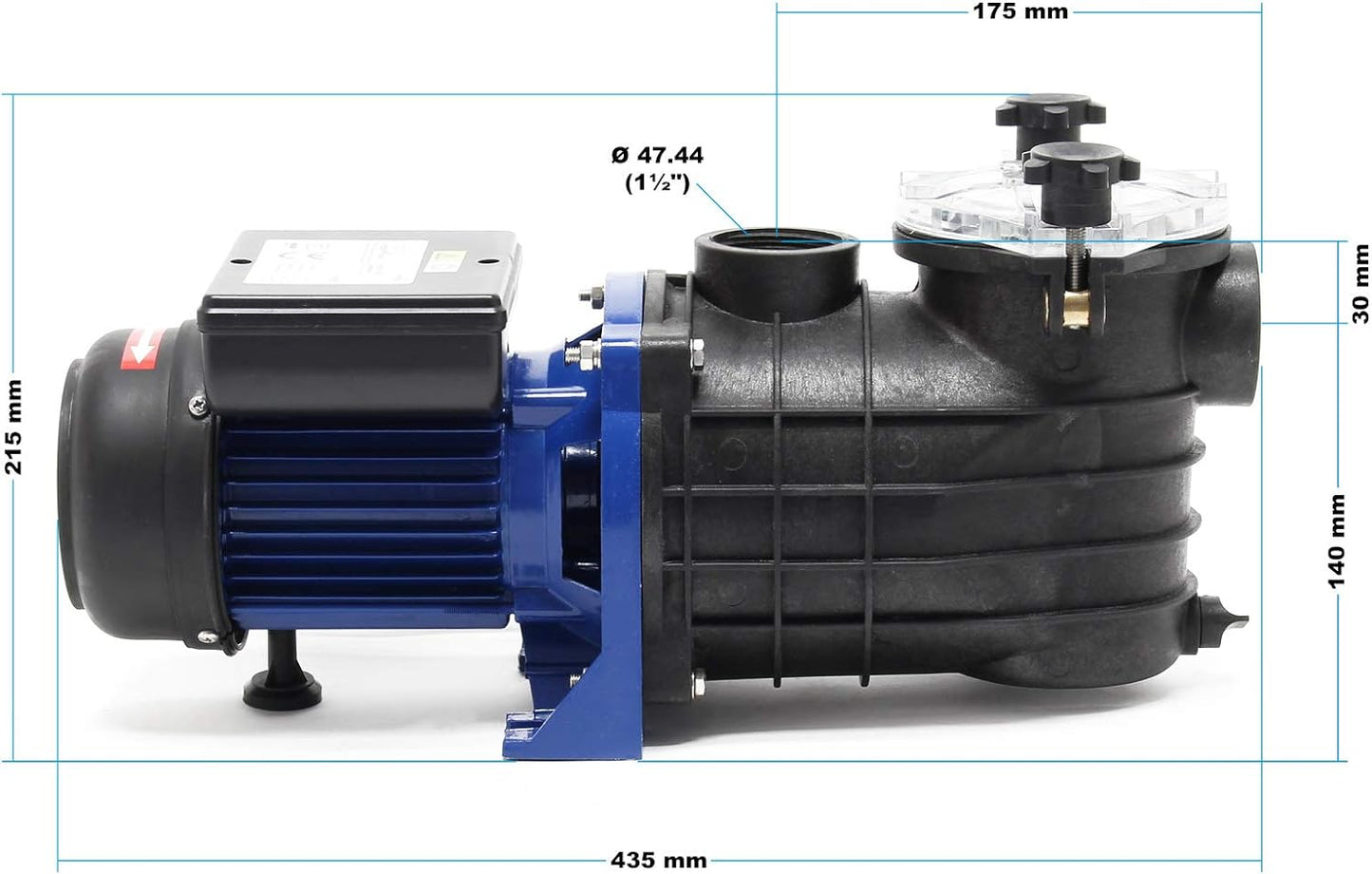 Schwimmbadpumpe, 13200 l/h 370 W