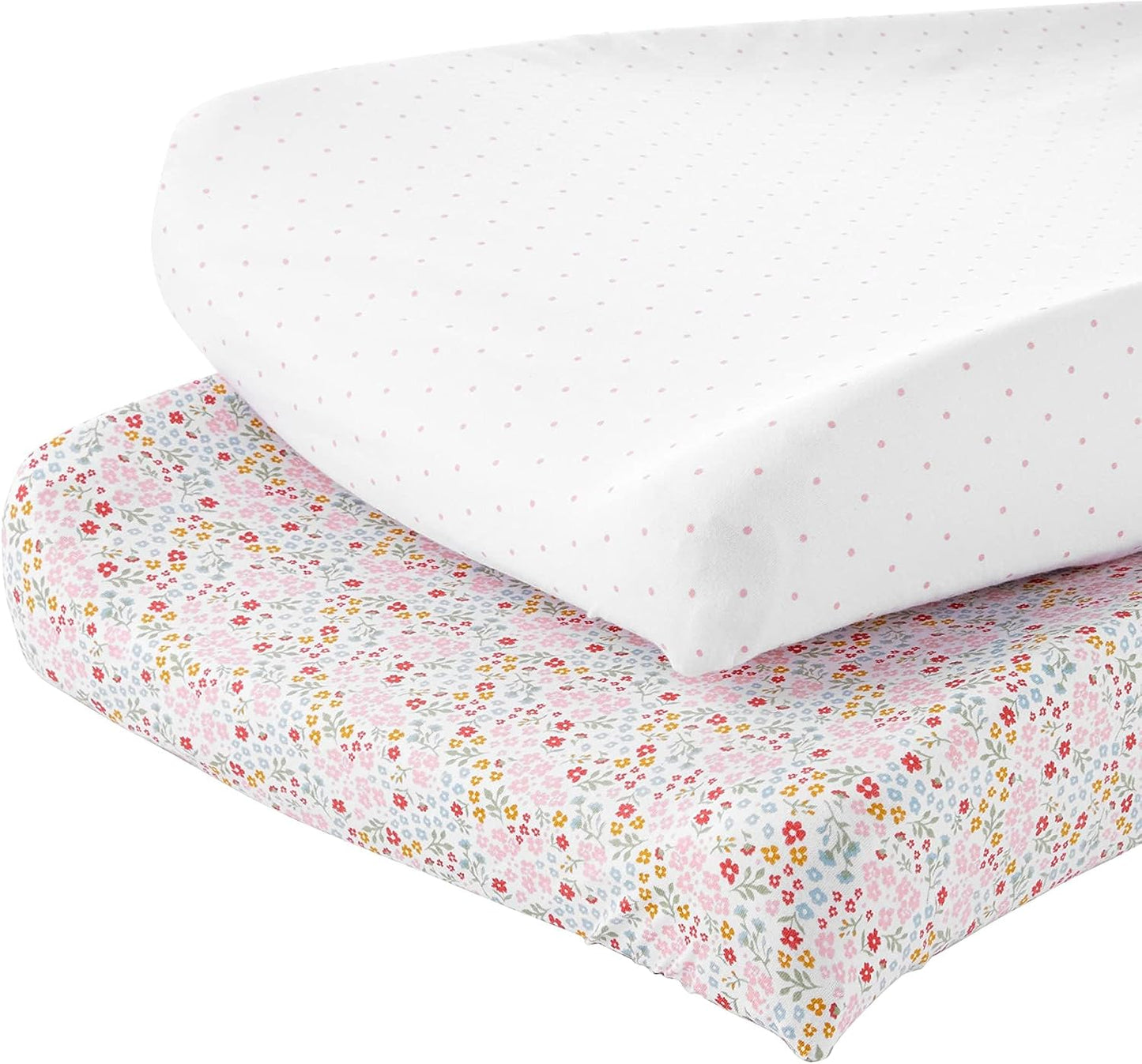 Wickelauflagenbezug Set, Einheitsgrösse Floral/Punkte