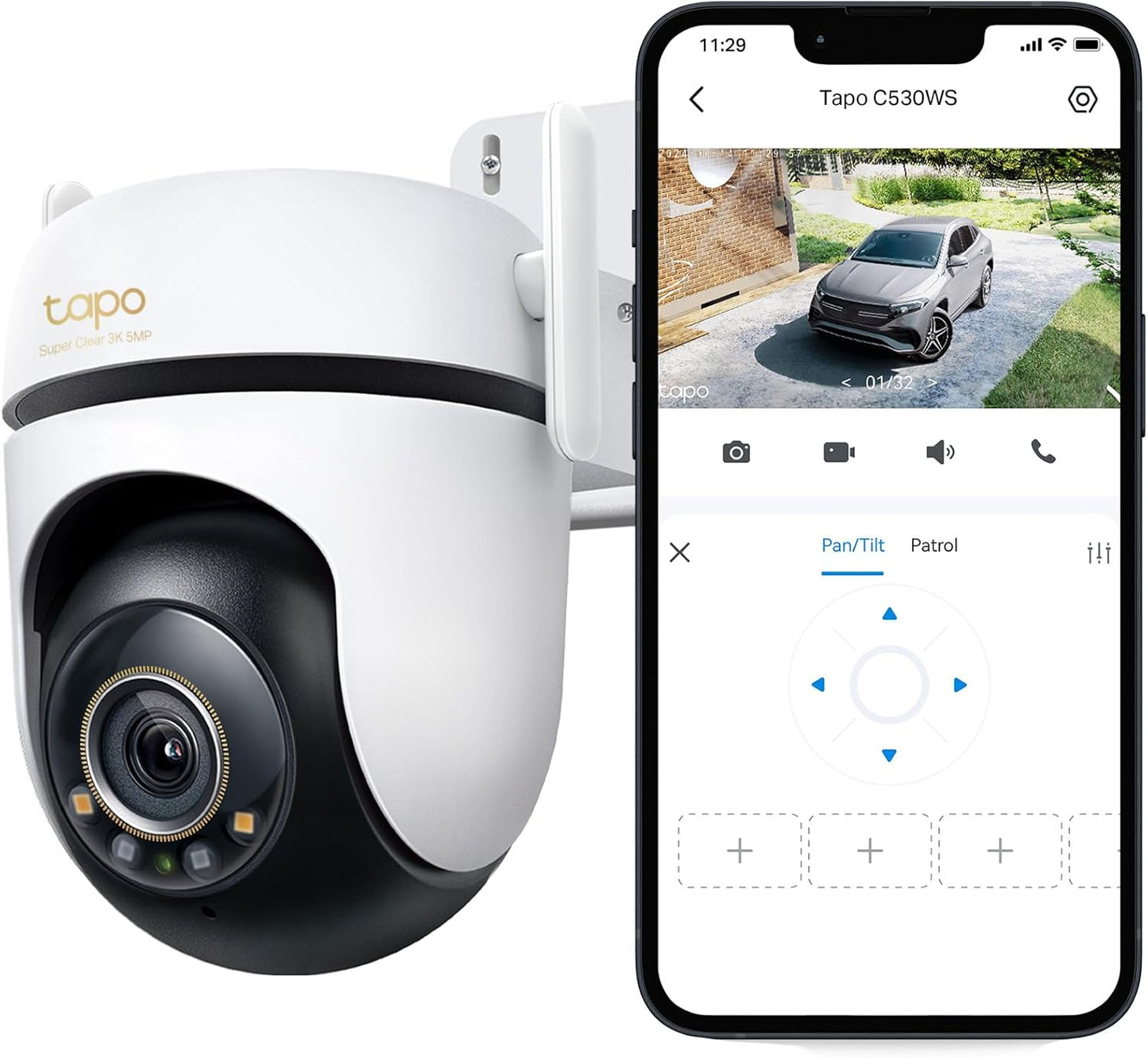360° Überwachungskamera C530WS mit KI-Erkennung