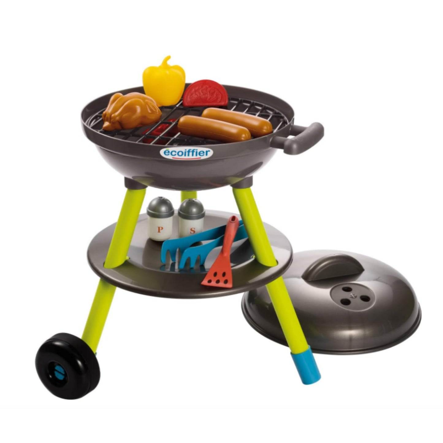 Spielzeug-Kugelgrill-Set für Kinder, Holzkohlegrill
