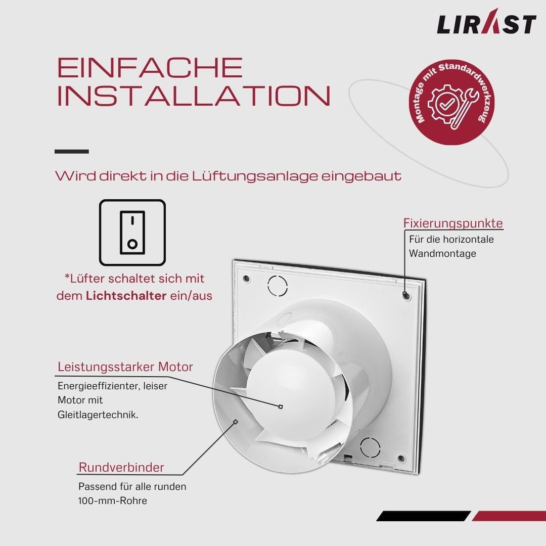 Badlüfter EE100, Ø 100mm Anthrazit