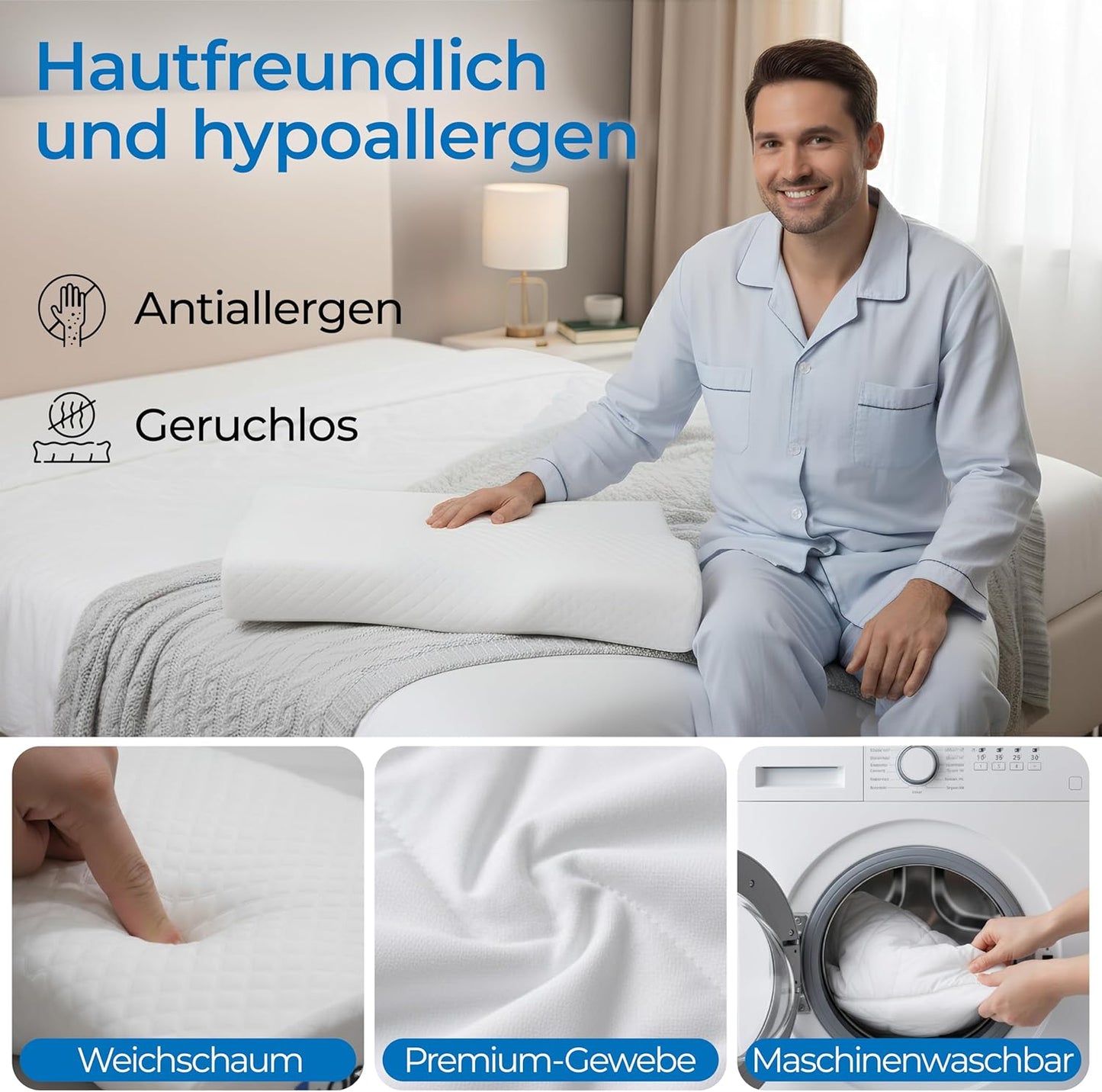 Waschbarer Ersatzbezug für Nackenkissen, Ersatzbezug