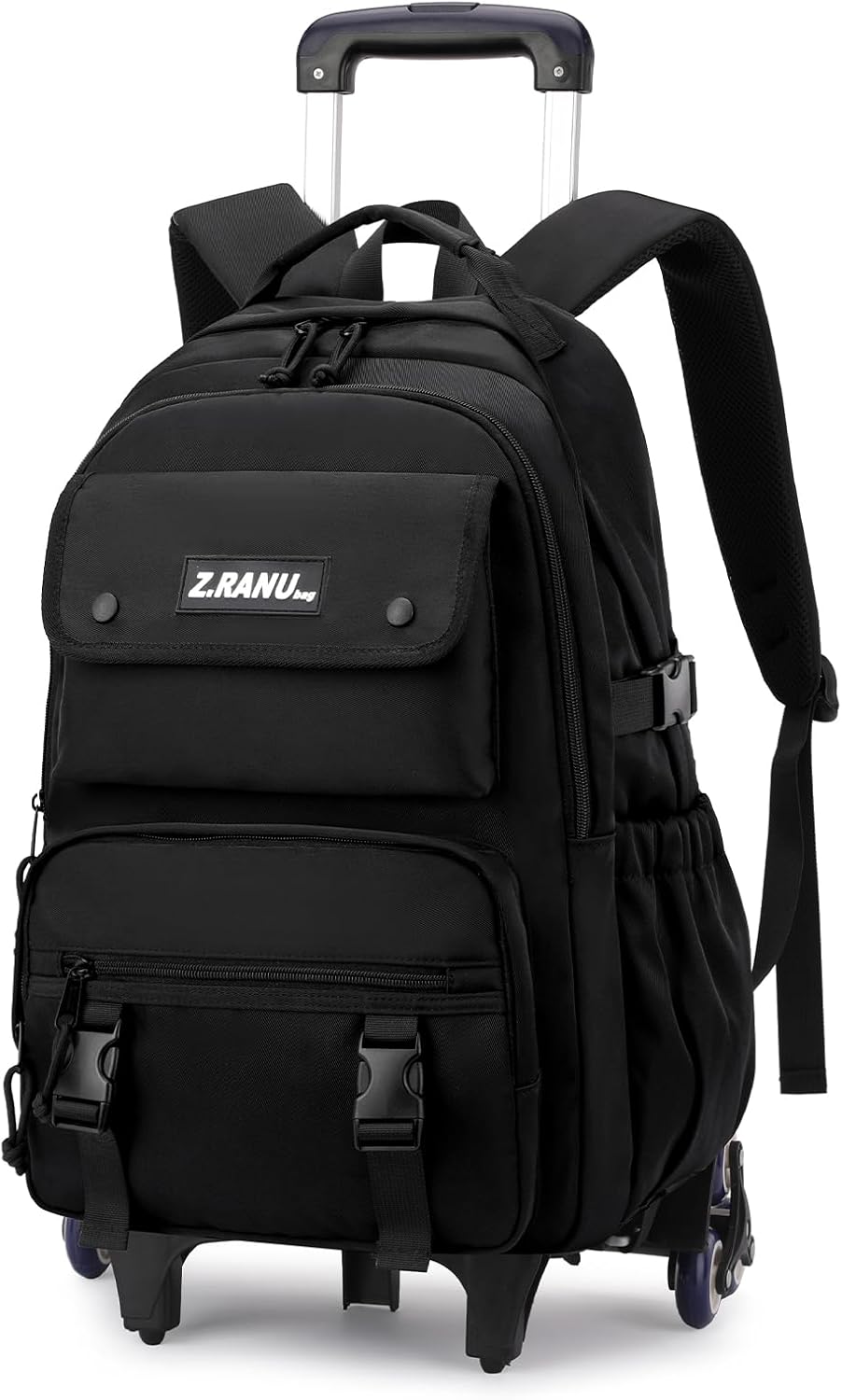Trolley-Rucksack mit Rollen, 1286 Schwarz