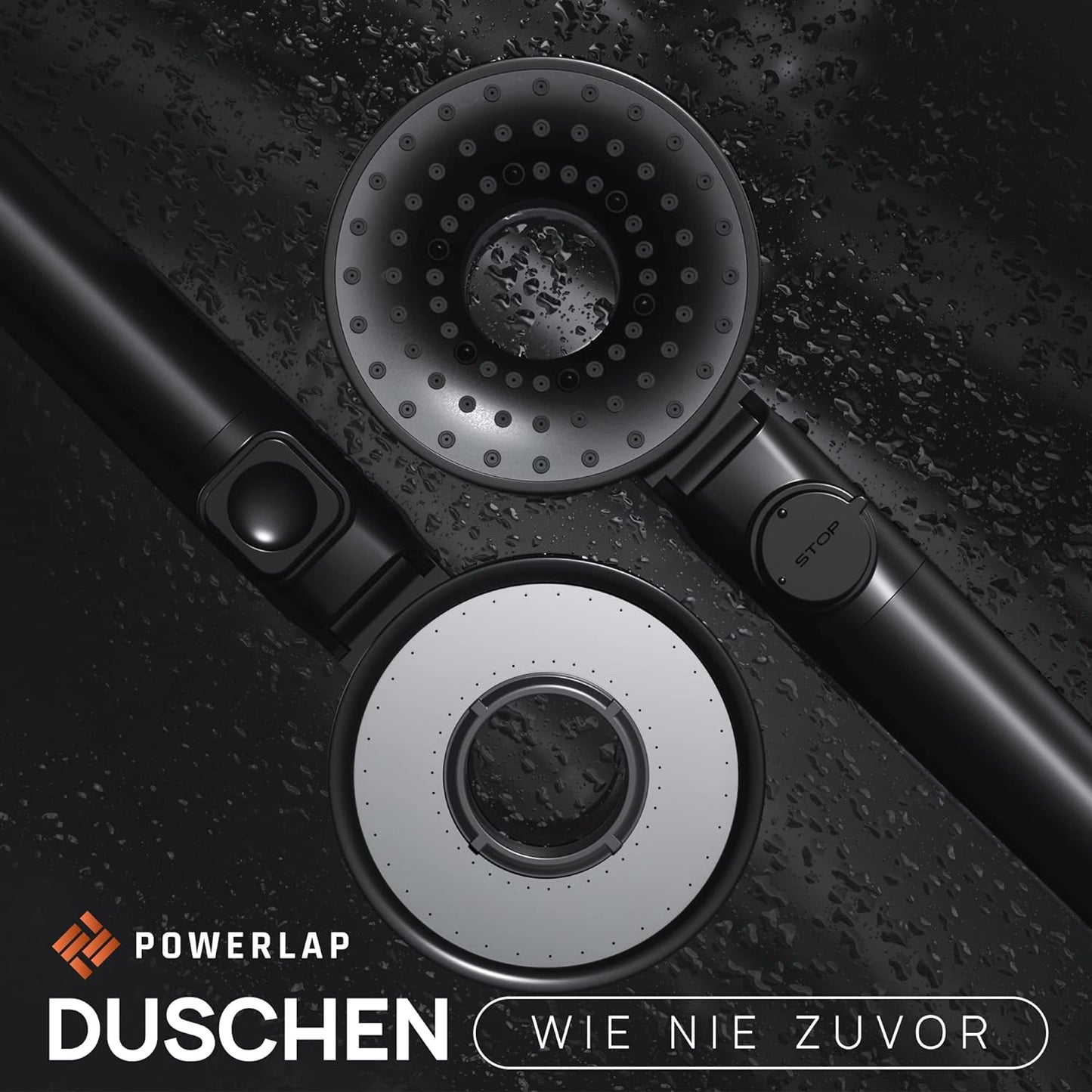 Duschkopf mit Filter & Booster Modus, Matt Schwarz
