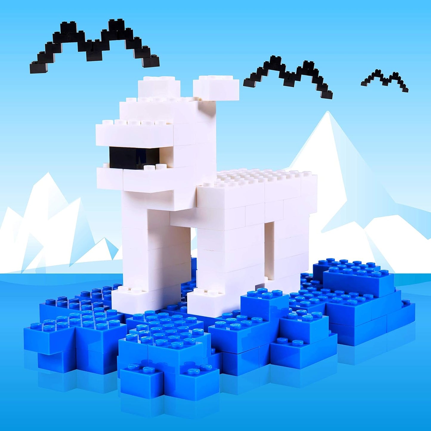 Blox Weisse Bausteine, 500 Stück, Weiß
