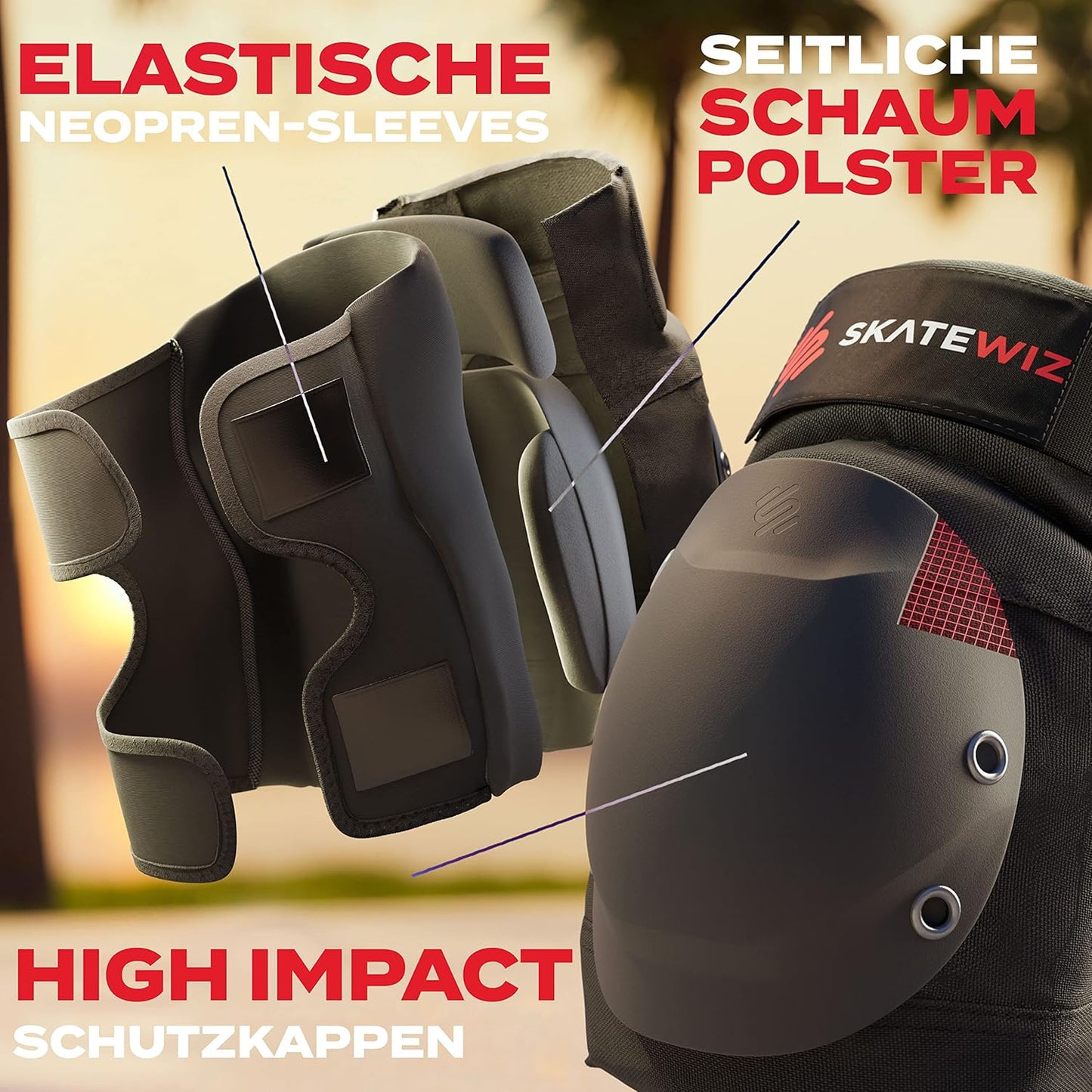 6-teiliges Schoner-Set, M/L - Erwachsene - Best Fit, Schwarz