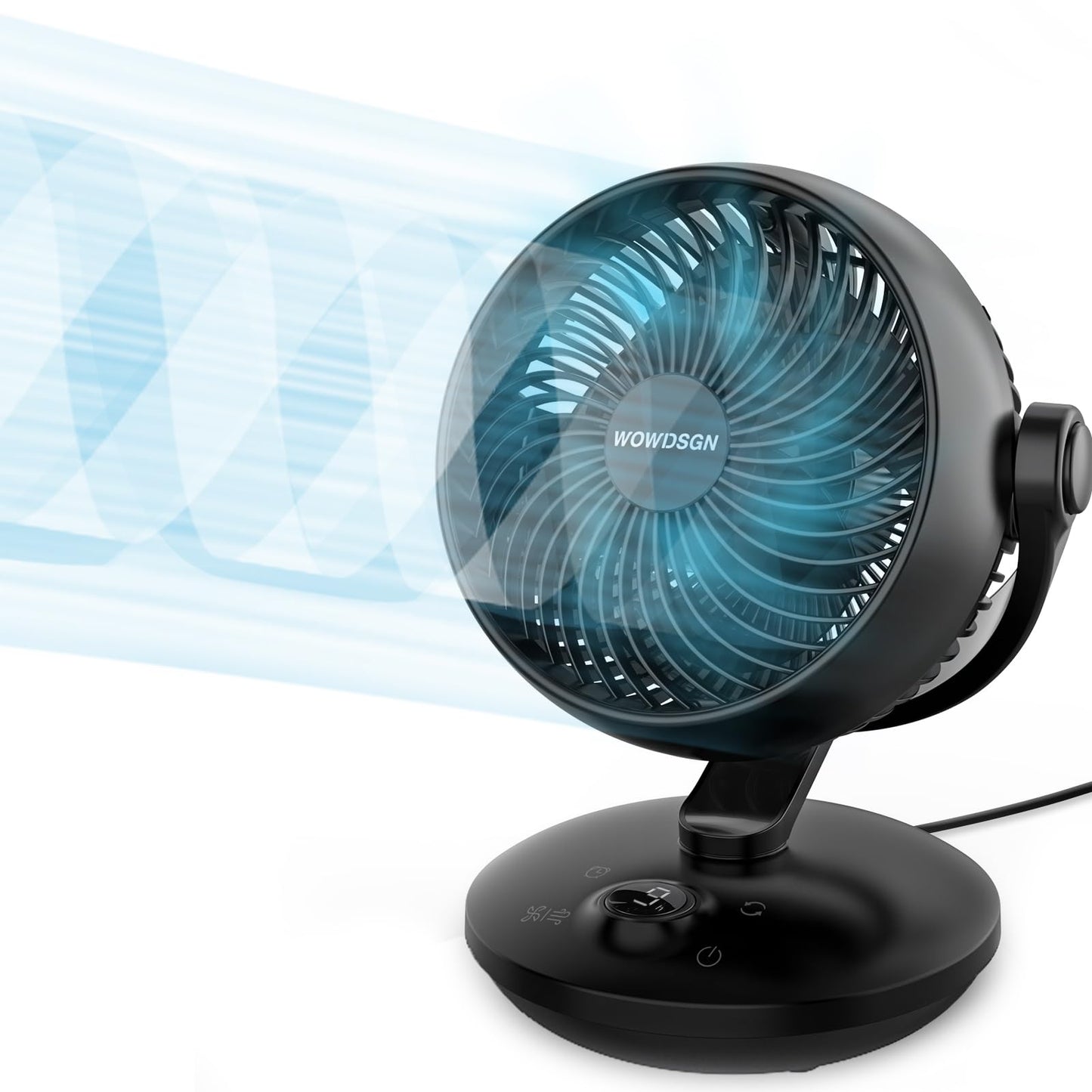 Tisch-Ventilator Leise mit 6 Stufen & 3D Luftzirkulation, Xd-1586fb