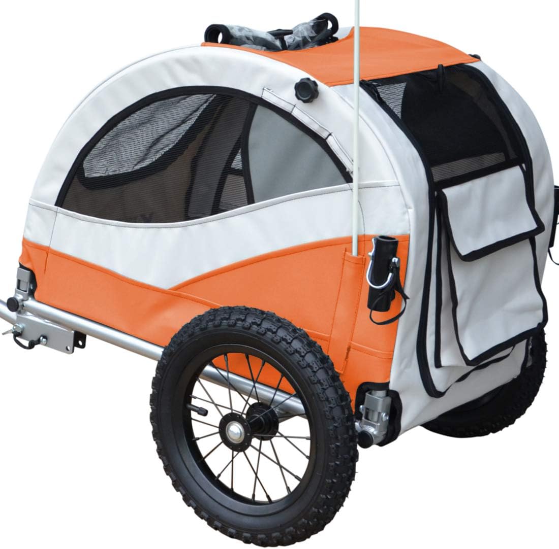 Kuma 3-in-1 Hundeanhänger, Fahrradanhänger & Buggy, Orange