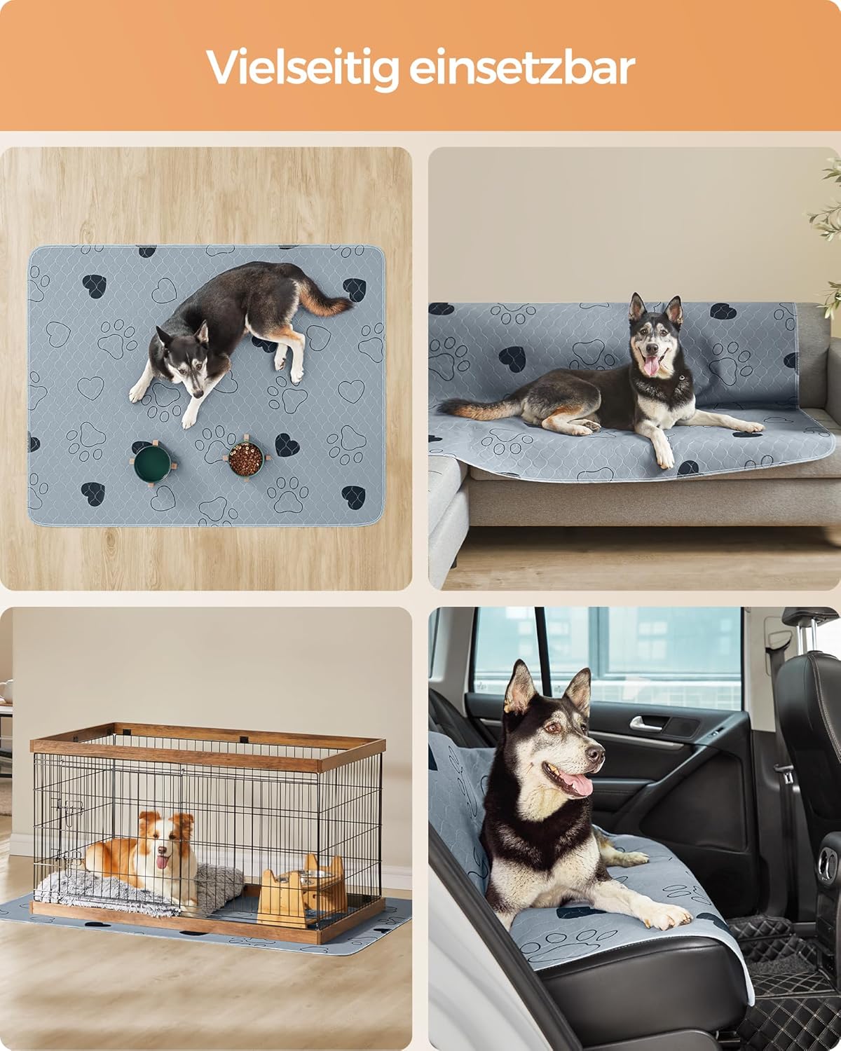 2er Set Waschbare Hundematten, 152 x 122 cm, XXL (152 x 122 cm)
