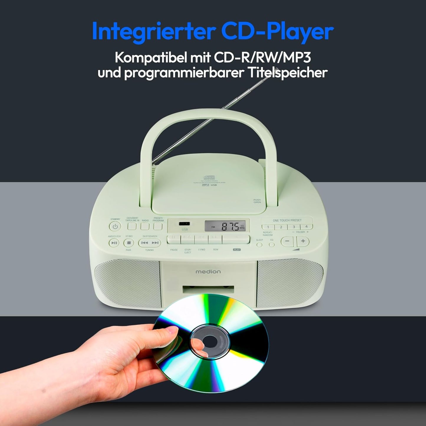 CD-Player, grün