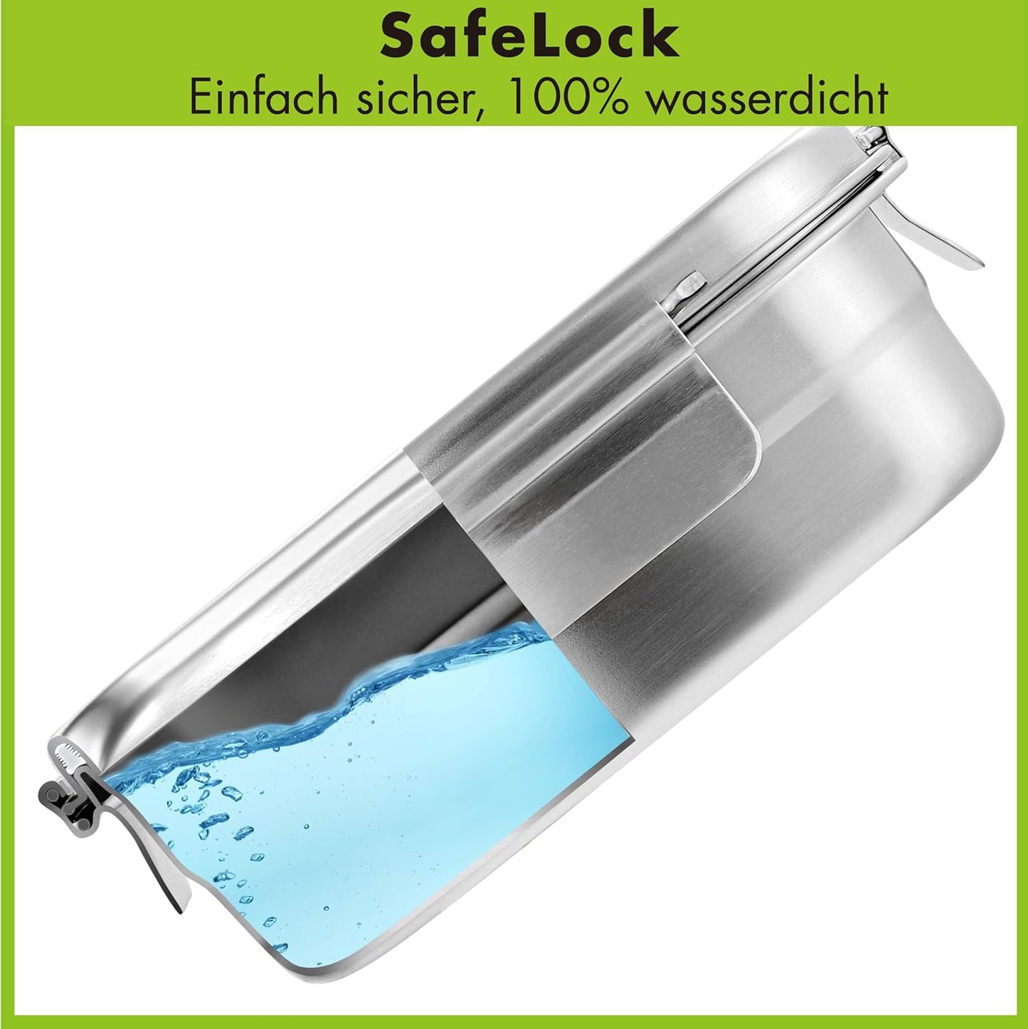 Nachhaltige Bento Lunchbox, 2400 Milliliter SafeLock 1 IB20764