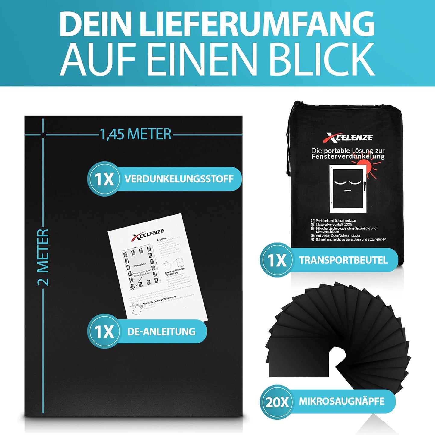 Sonnenschutz Verdunkelungsfolie für Fenster, 1