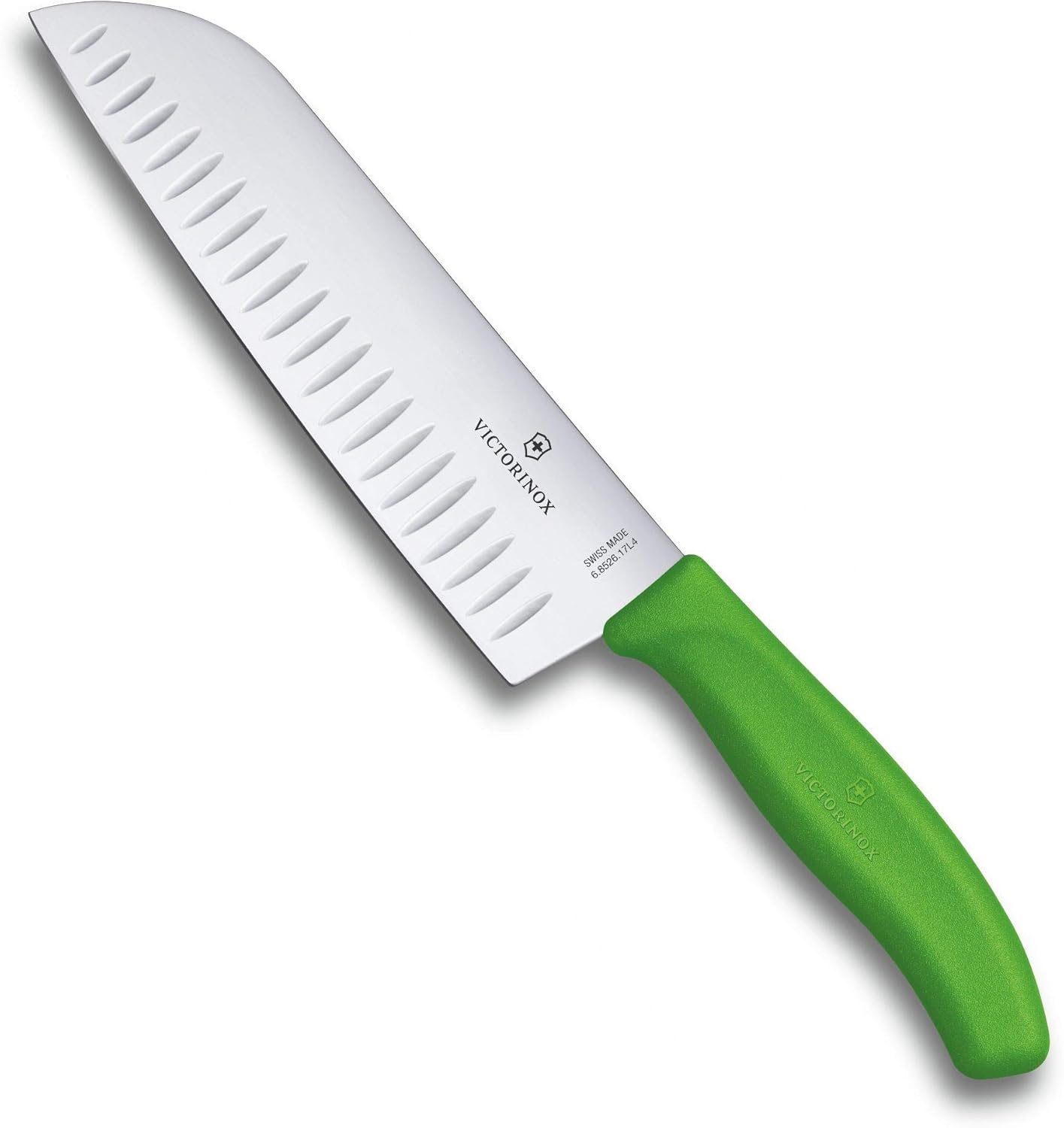 Swiss Classic - Santokumesser mit Kullenschliff, Grün Blister-Verpackung Single